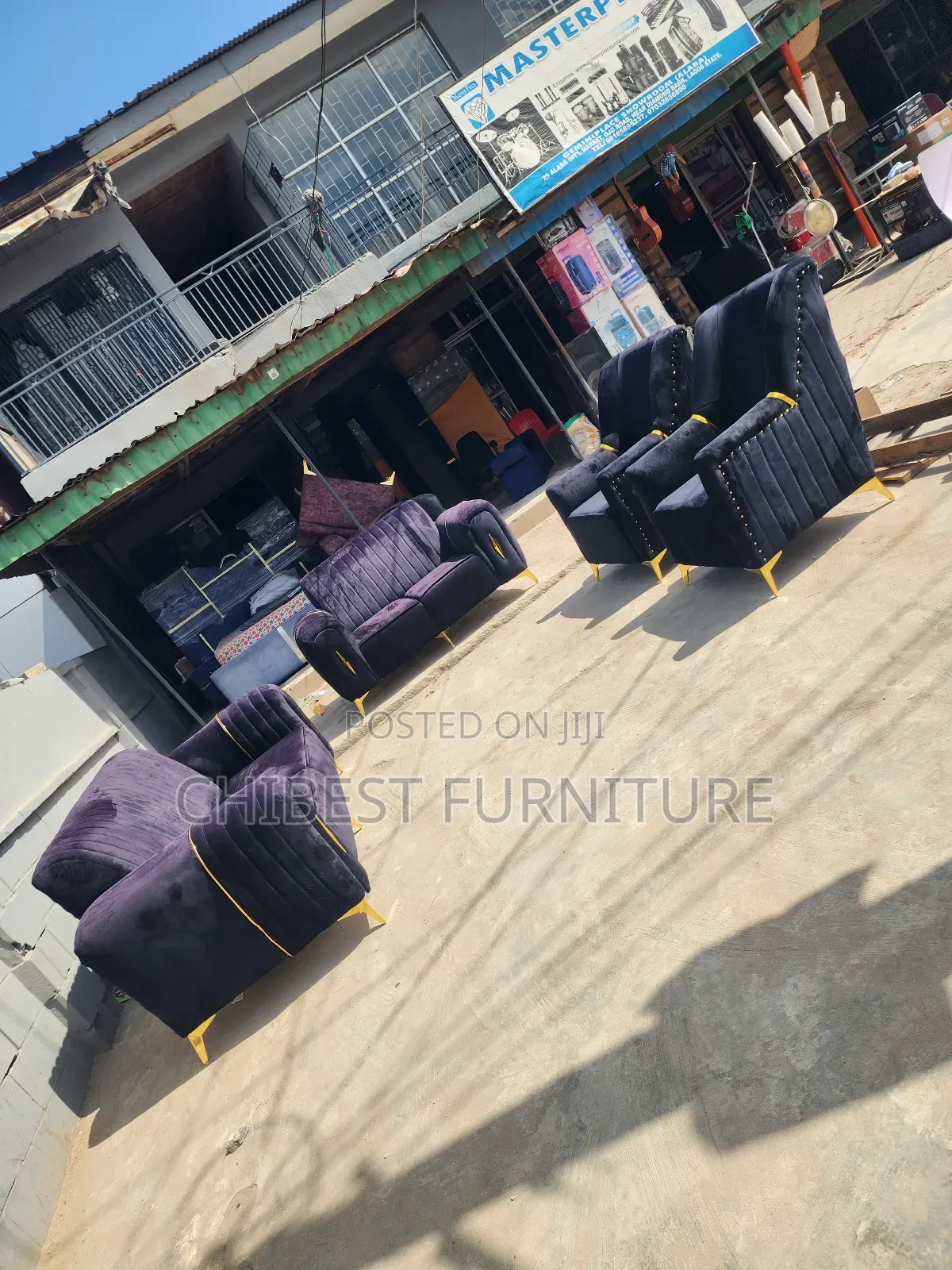 Black Padded Ulphostery Sofa Chairs.