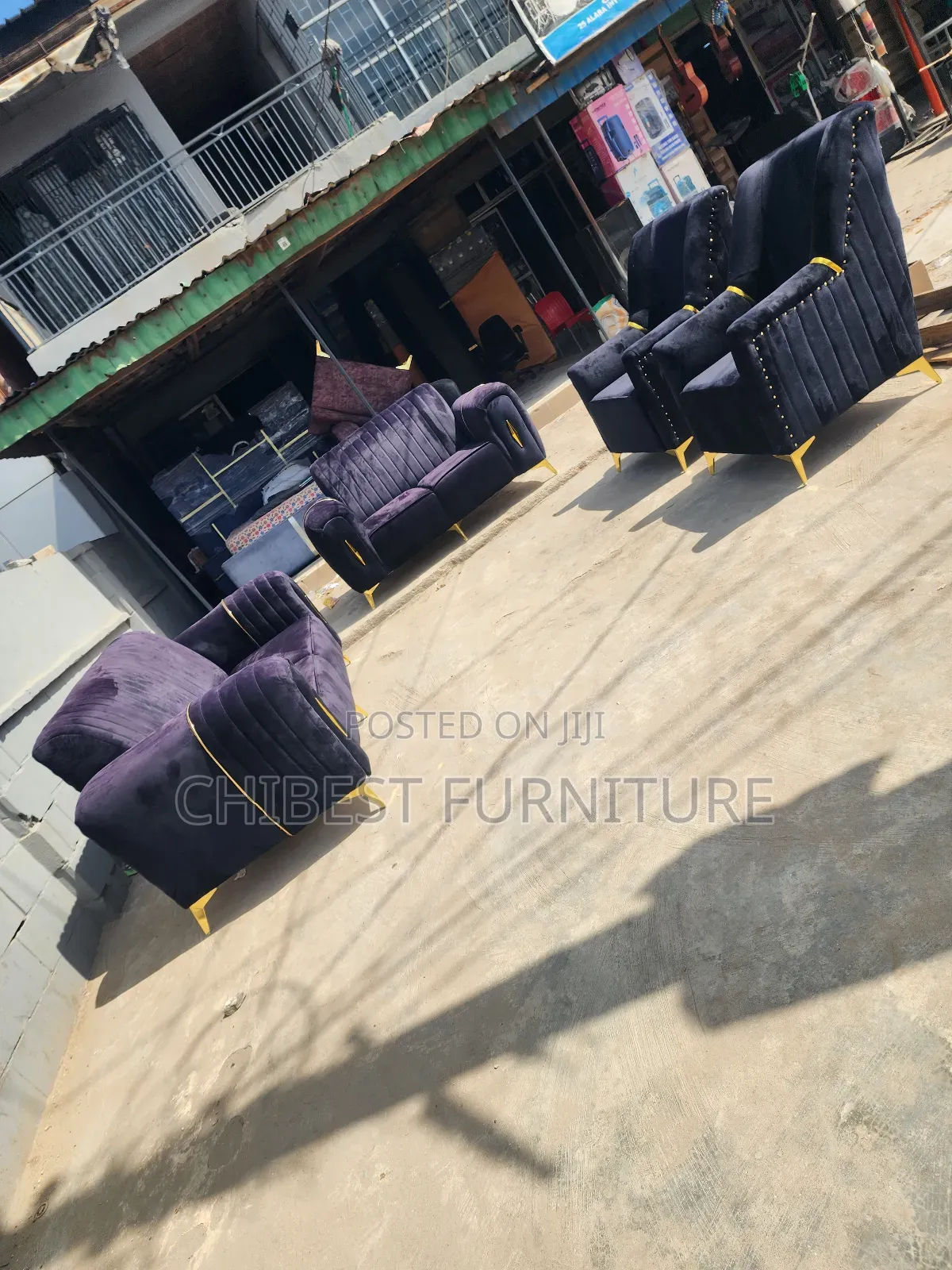 Set of Seven Seaters Ulphostery Chairs.