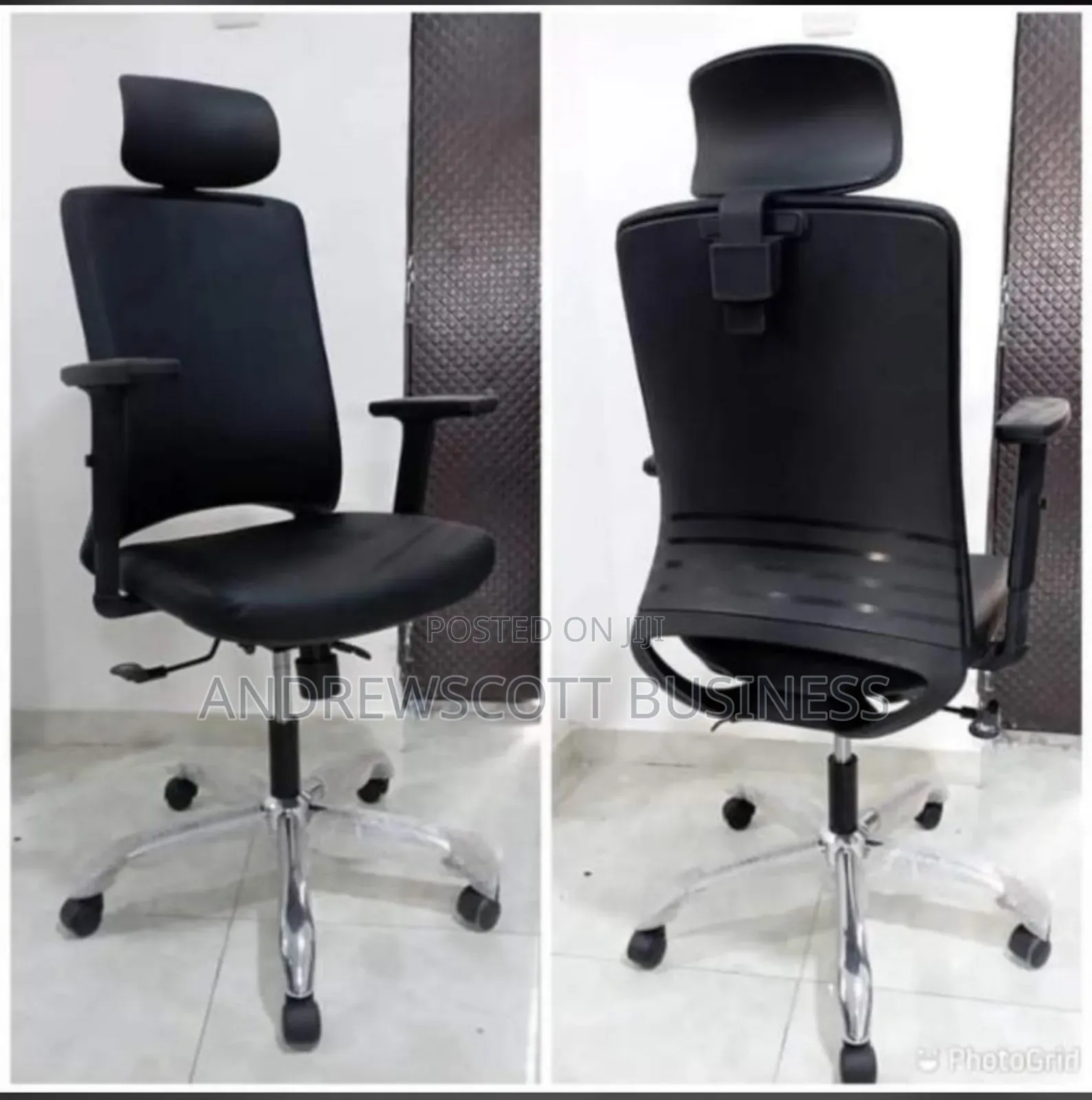 Brand New Leather Executive Chair With Headrest