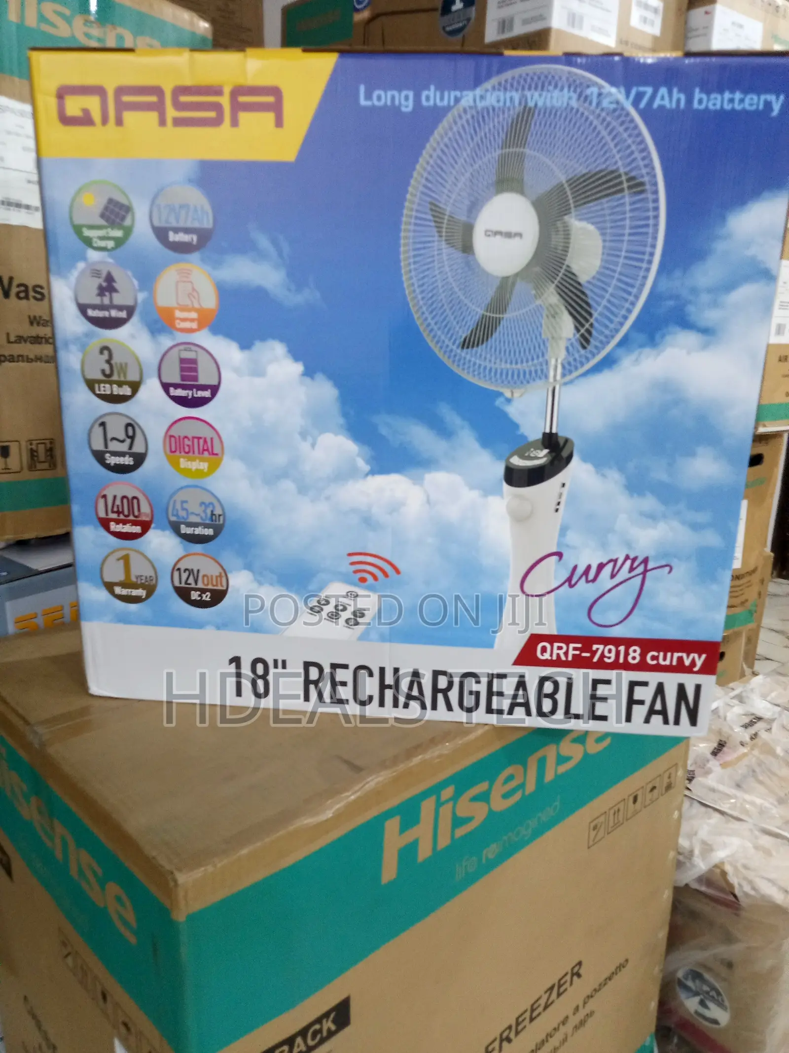 Qasa Curvy 18-Inch Fan - Sleek Design Meets Smart Cooling