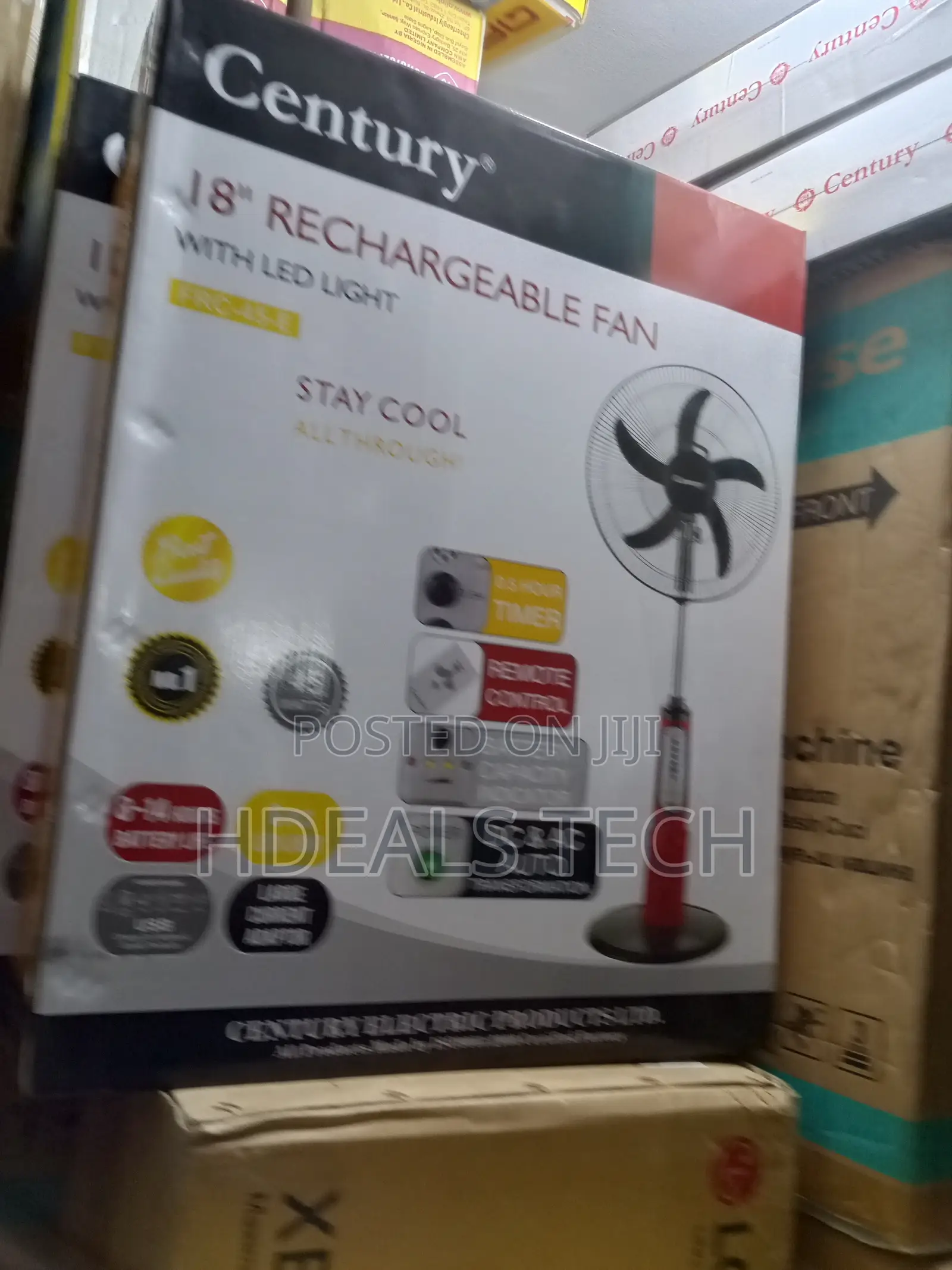 Century FRC-45-E 18-Inch Fan - Rechargeable With Led