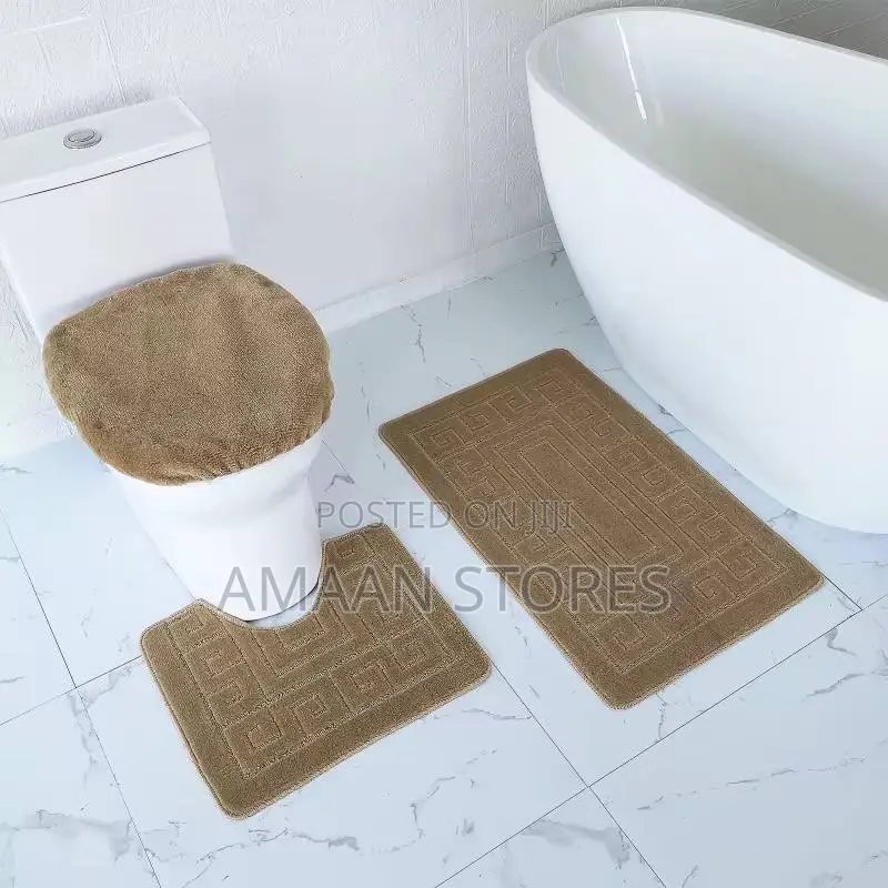 3 in 1 Toilet Mat — Anti-Slip, Soft Durable