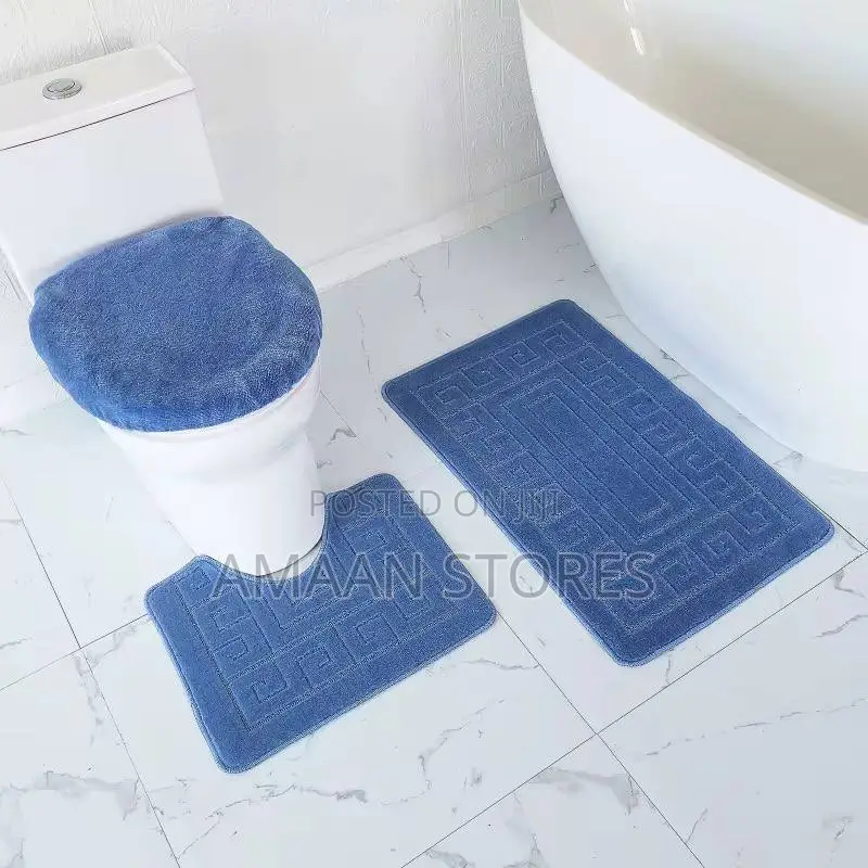 3 in 1 Toilet Mat — Anti-Slip, Soft Durable