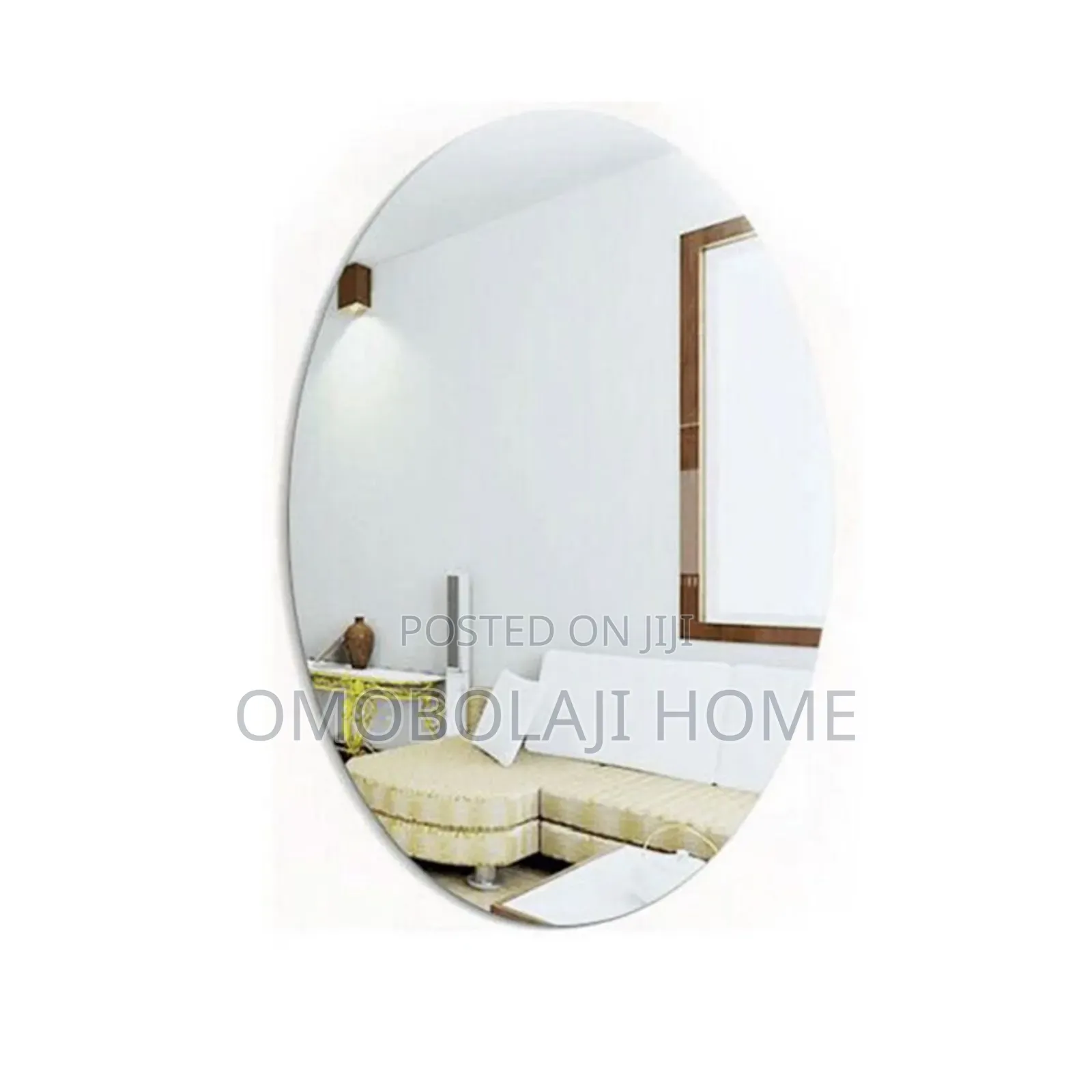 Oval Shape 3d Acrylic Mirror Self Adhesive Wall Sticker