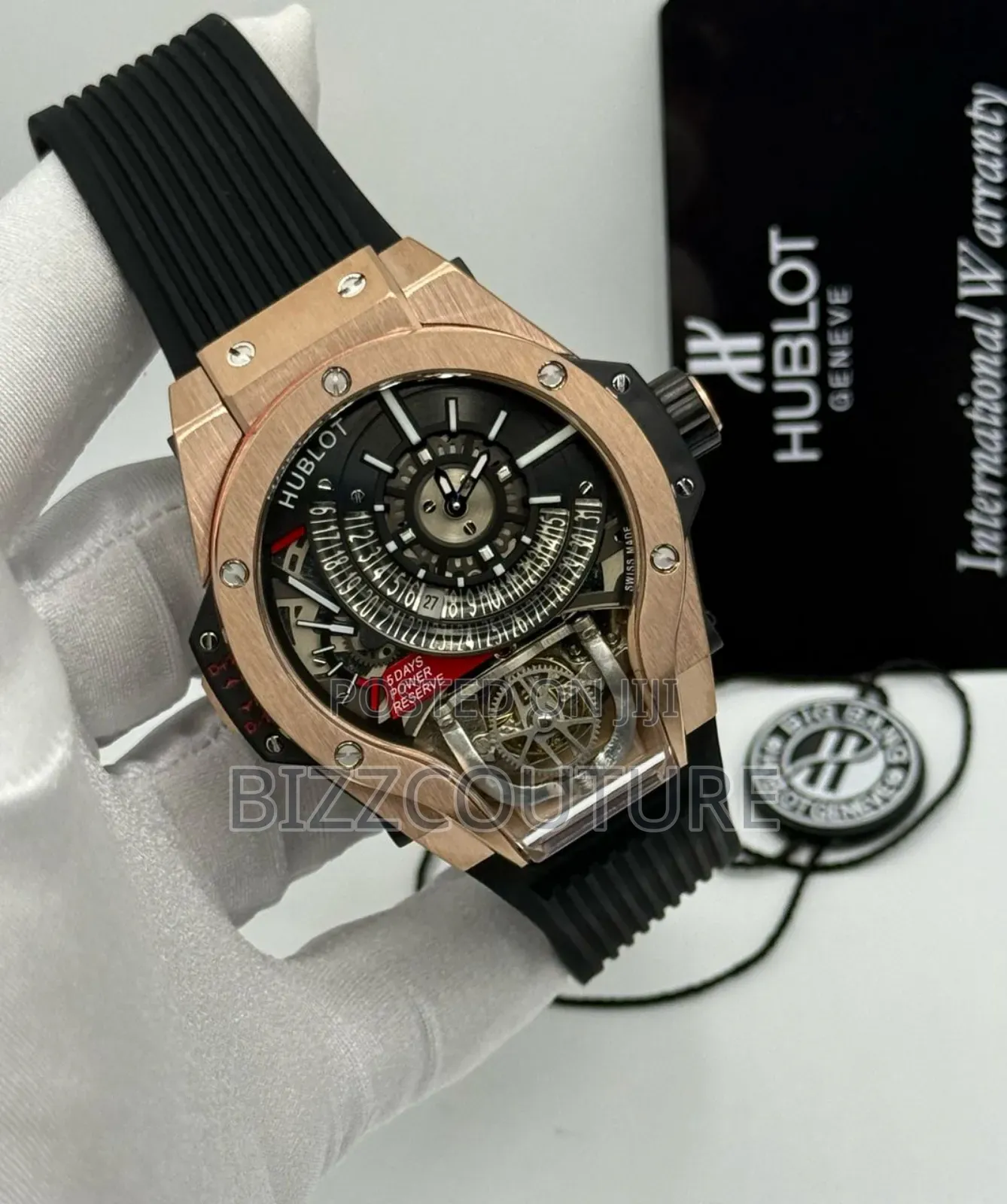 Original Hublot Mechanical Black Rubber Watch