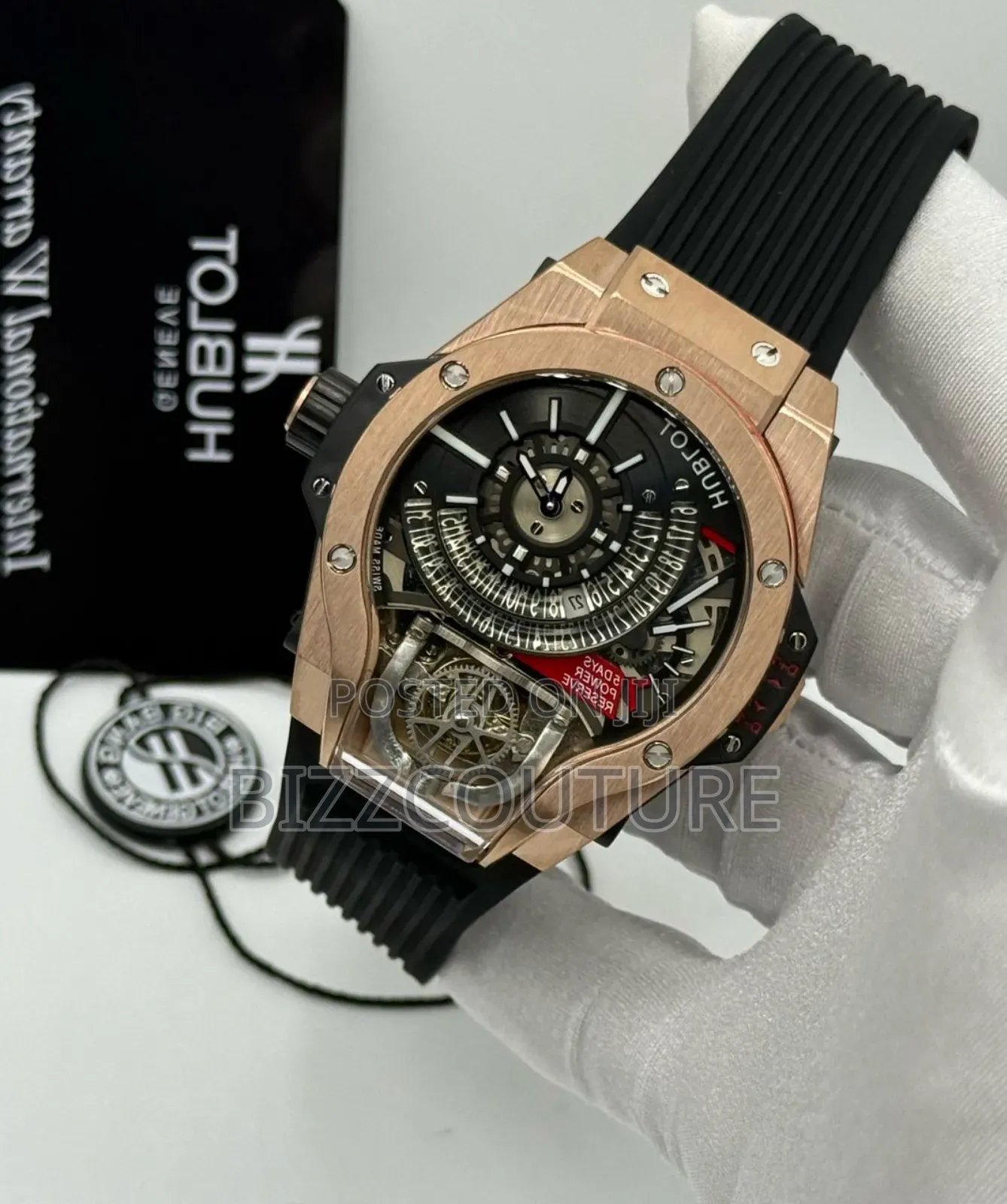Original Hublot Mechanical Black Rubber Watch