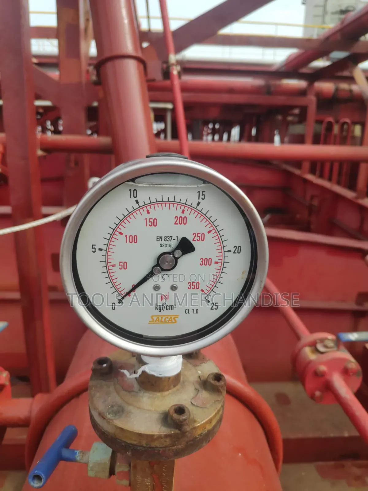 Pressure Guage Stainless Steel 4" Diameter
