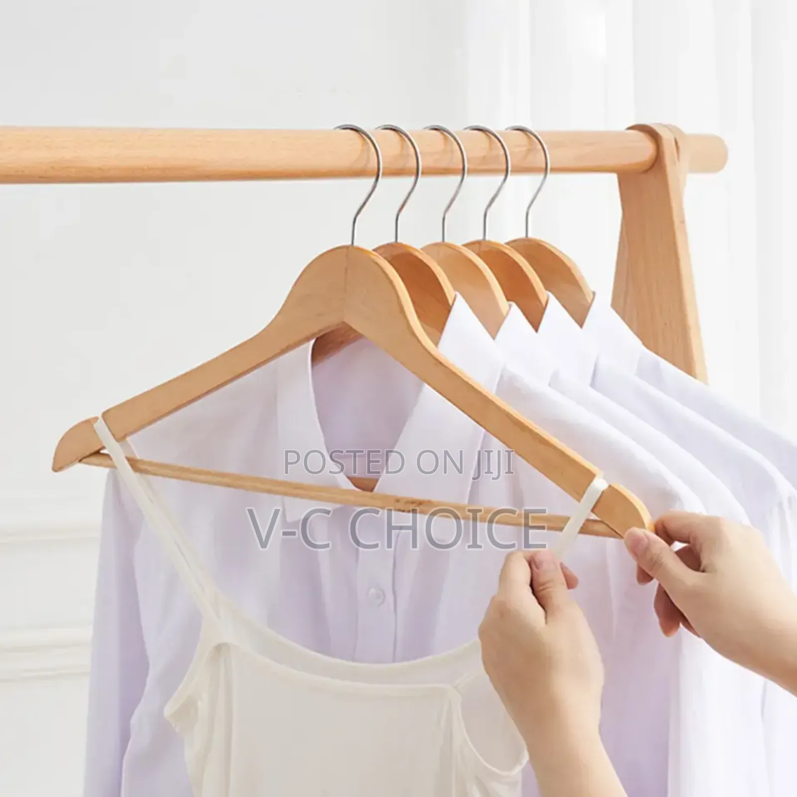 10pcs Solid Wood Hanger Adult Clothes Hanging Storageclothes