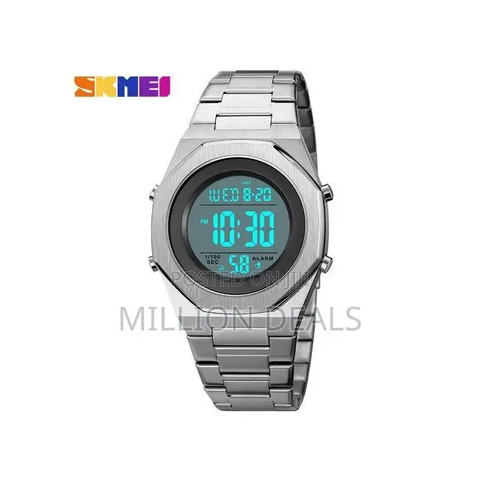Men's Silver 3bar Waterproof Time Date Clock Wristwatches