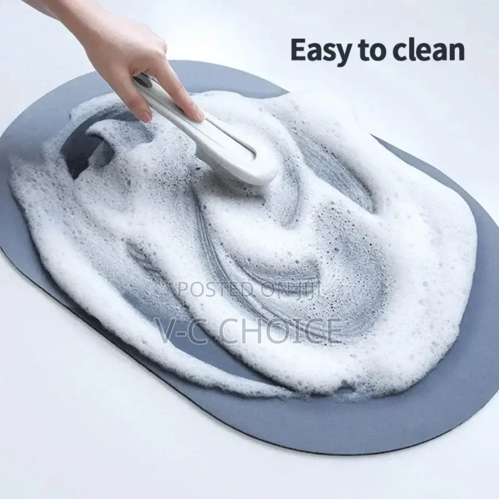 Absorbent Bath Mat Rubber Bathroom Rug Non-slip Entrance