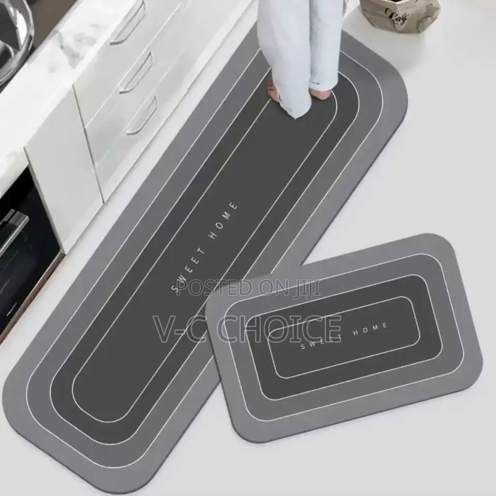 2pcs Kitchen Floor Mats Waterproof Non-slip Dirt-resistant