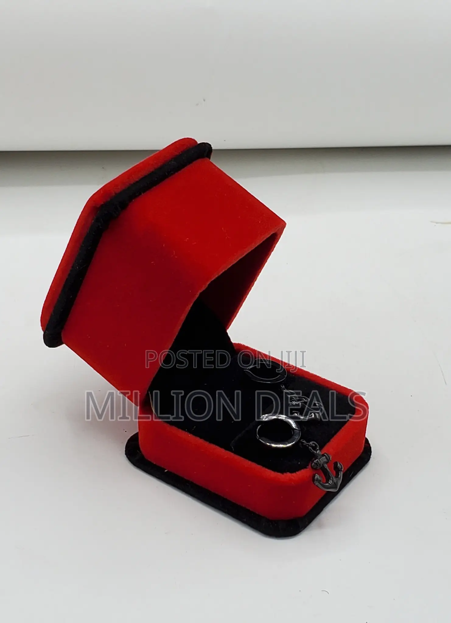 Anchor Black Inspires Men's Ski Hoop Earrings