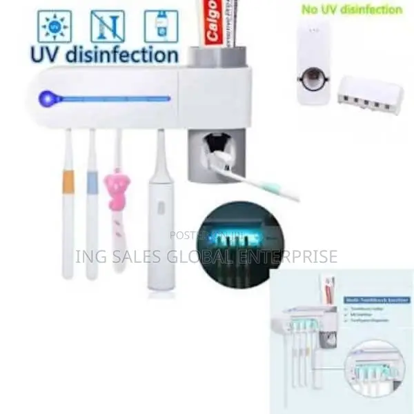 3 in 1 Toothbrush Holder and Sterilizer - Dispenser
