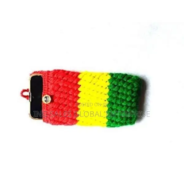 Jamaican Crochet Phone Bag