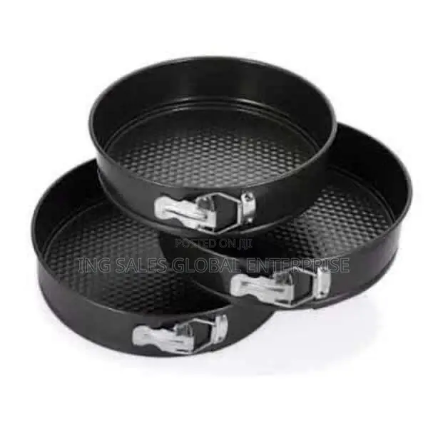 Round Cake Pan Mould - 3 PCS