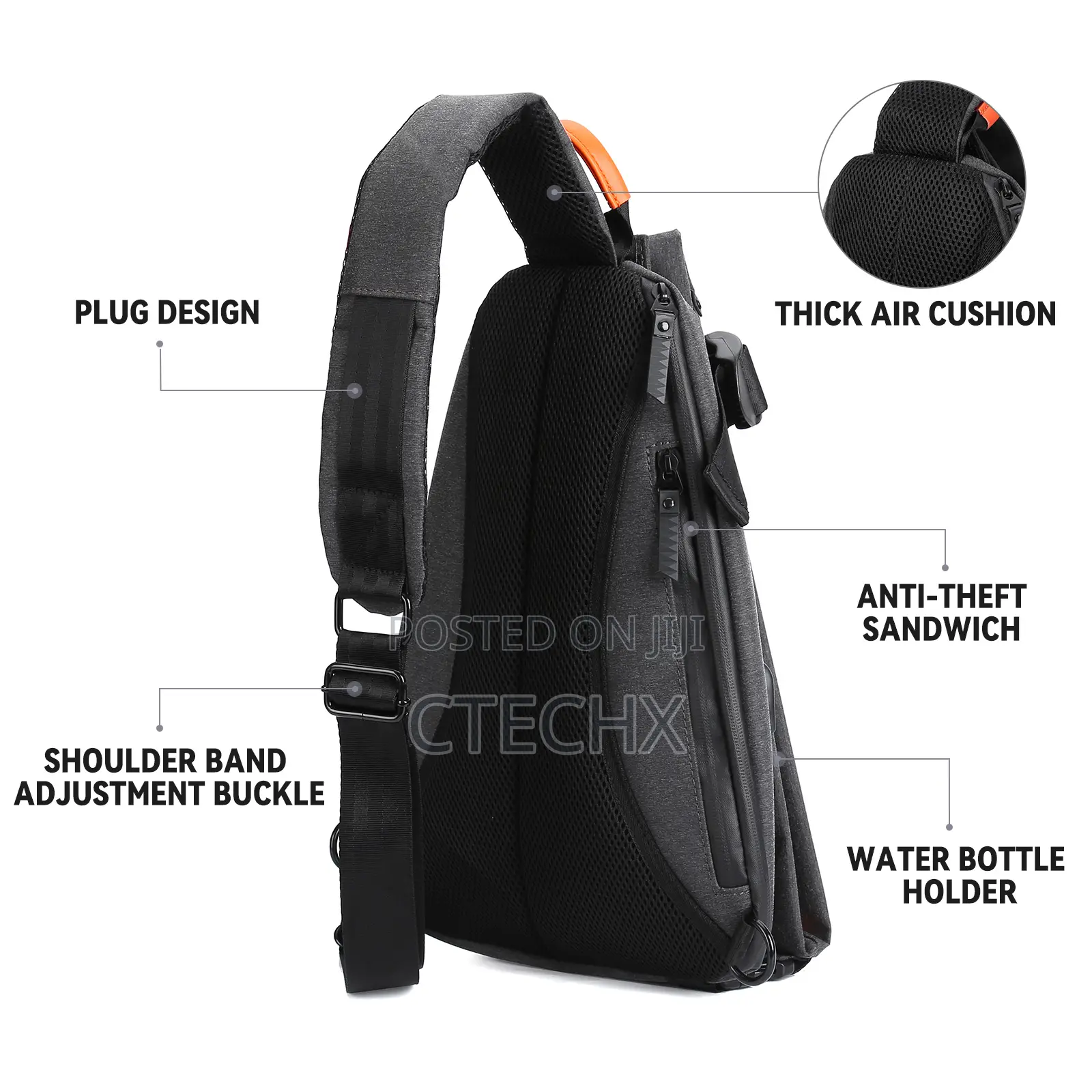 Anti Theft Crossbody Bag Waterproof Backpack for Men Women