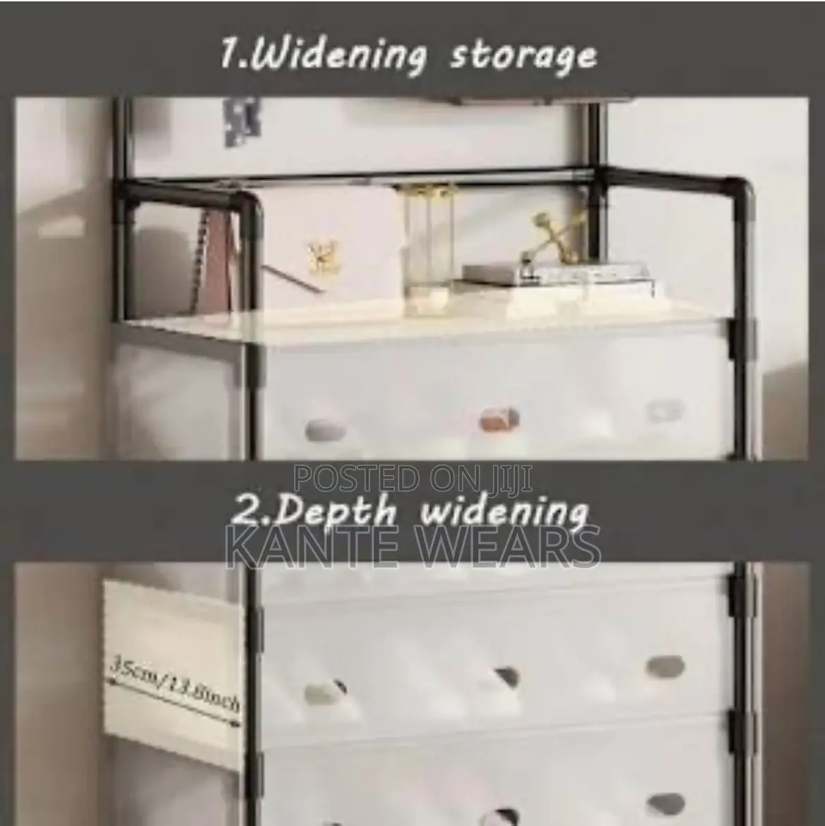 Cloth Hanger Rack and Shoe Rack - 5 Layers