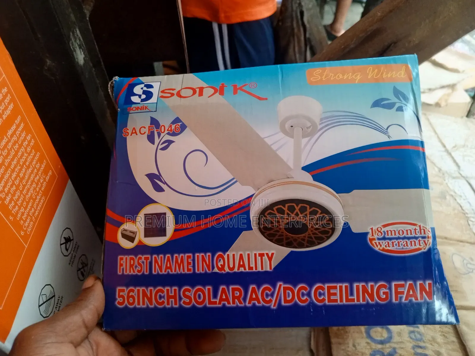 Sonik 56 Inches Solar Ac/Dc Ceiling Fan