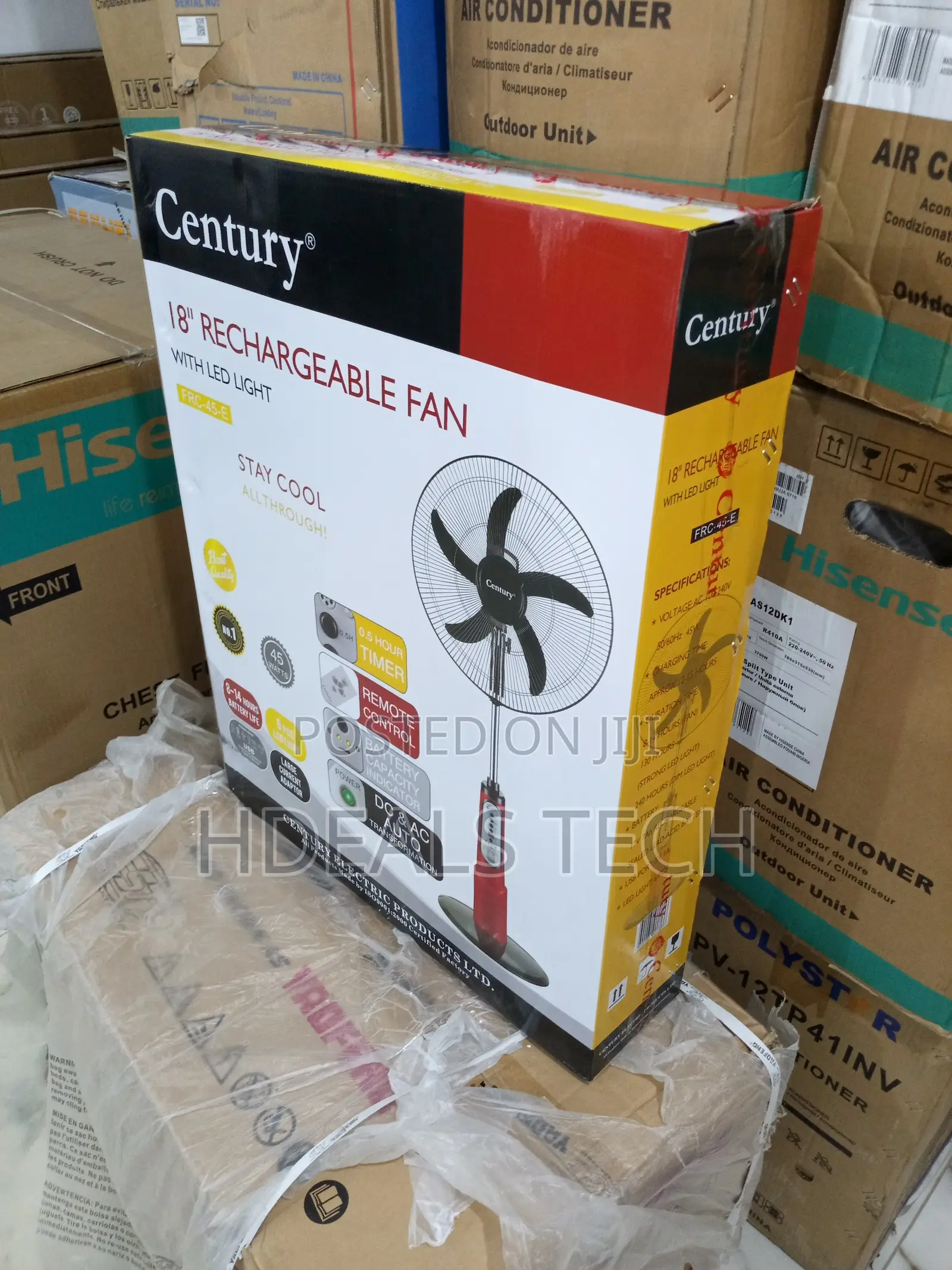Stay Cool Anywhere - Century 18" Rechargeable Fan FRC-45-E