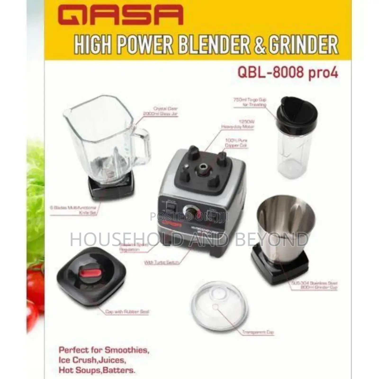 Qasa Pro4 Commercial Blender Grinder