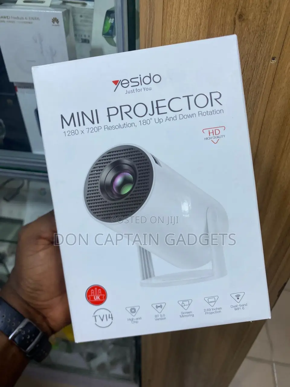 Yesido Mini Projector 180° Up and Down Rotation