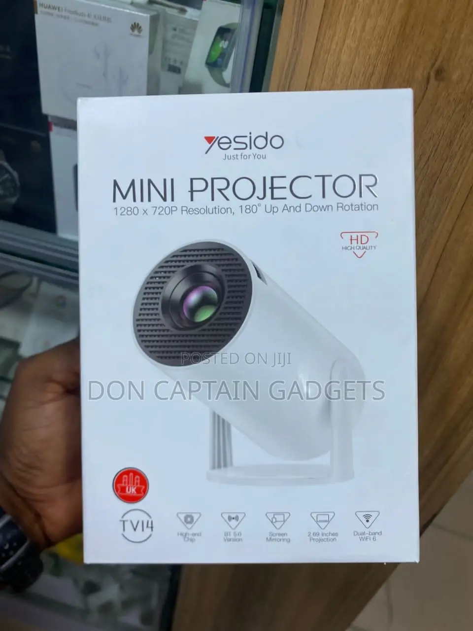 Yesido Mini Projector 180° Up and Down Rotation