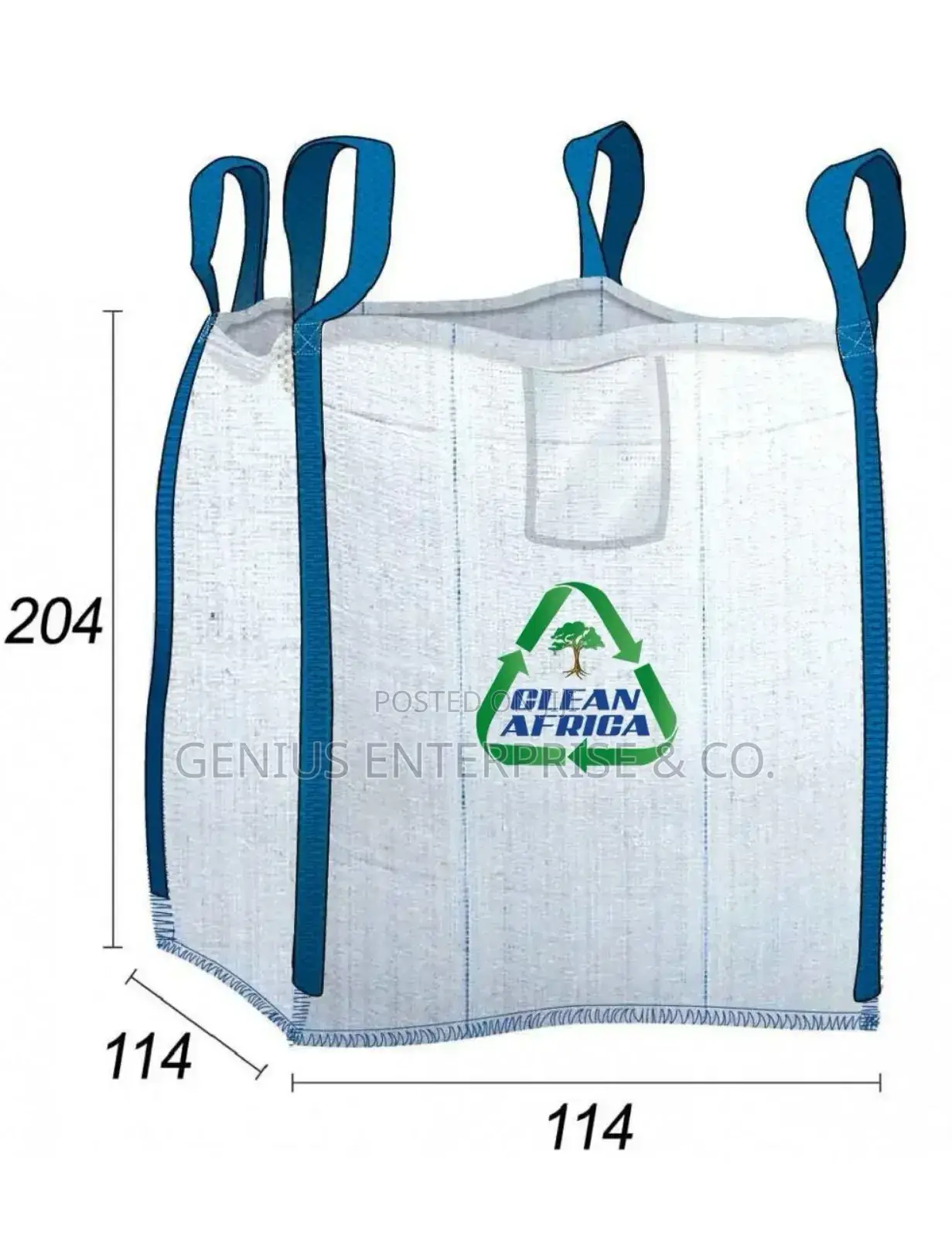 New White Plain Fabric Jumbo Bag 1000kg Capacity in Nigeria
