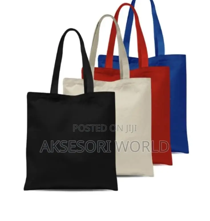 N3250 for 100pcs Above Plain Cotton Canvas Tote Bag High Quality