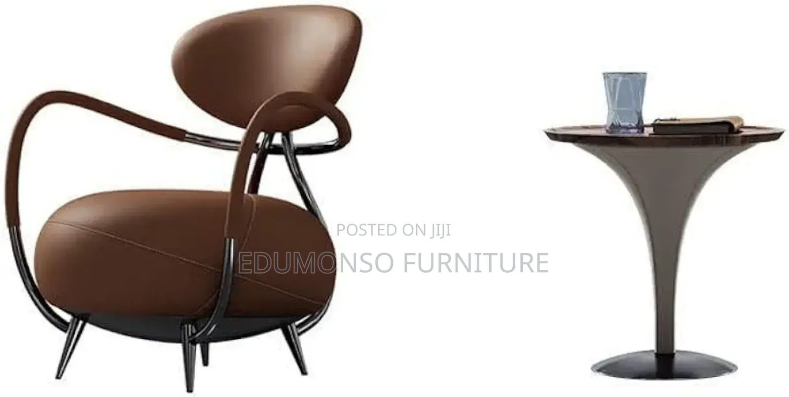 Italian Minimalist Leather Leisure Chair