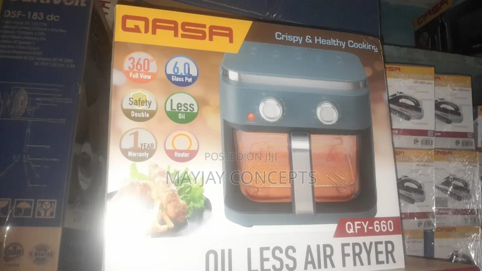 Qasa 6l Airfryer With Glass Pot. Qfy-660