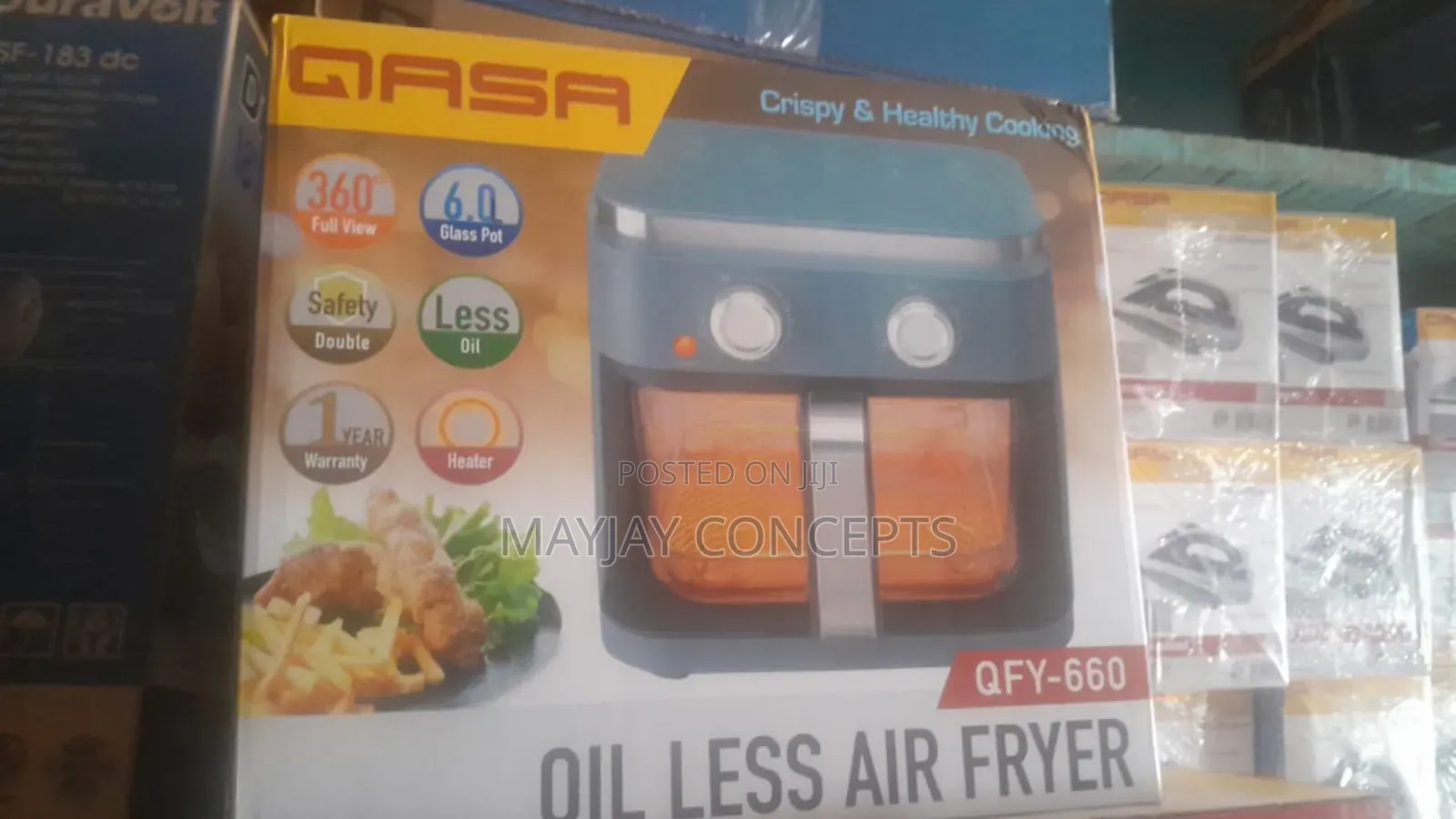 Qasa 6l Airfryer With Glass Pot. Qfy-660
