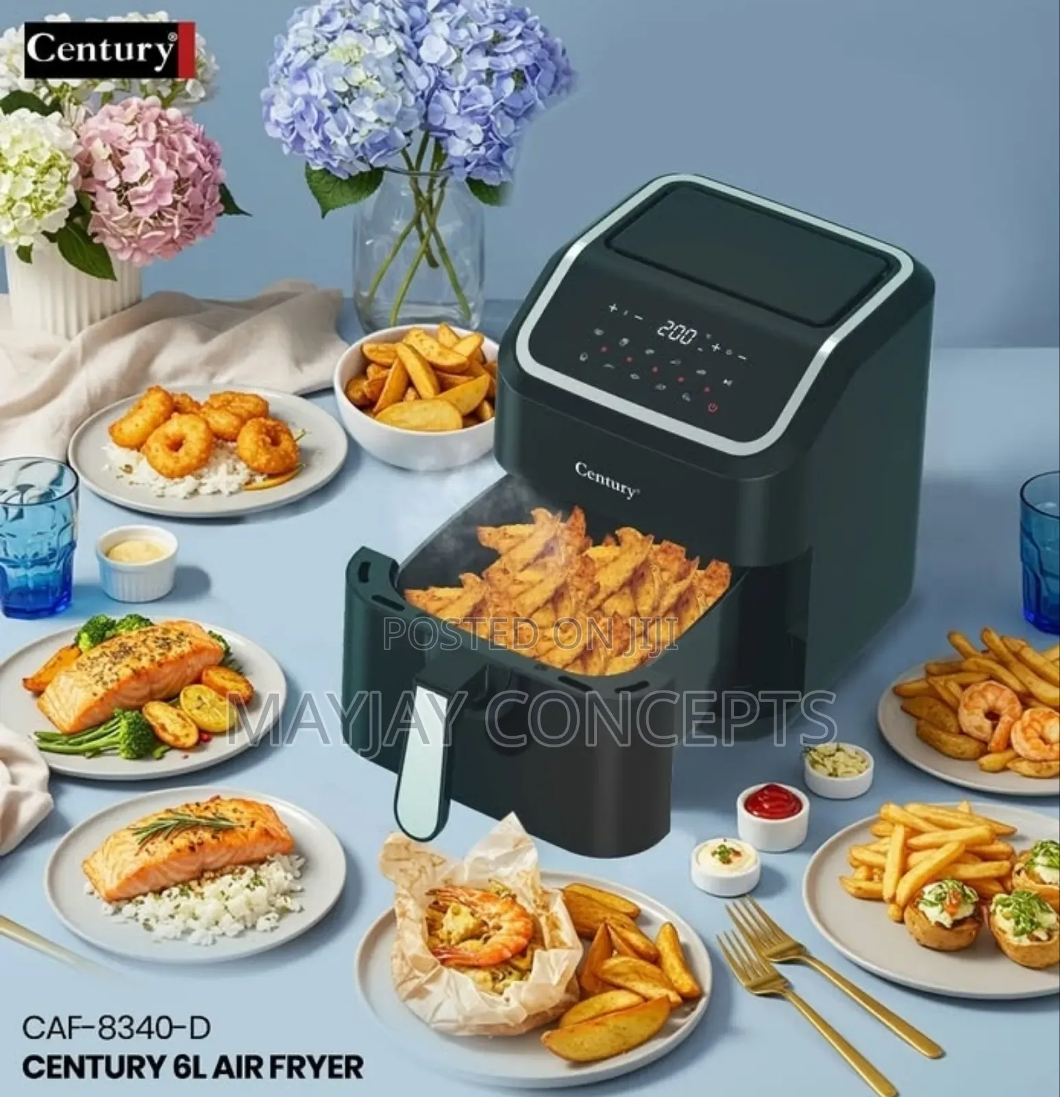 Century 6litres Airfryer With Digital Touch Screen-Fry Grill