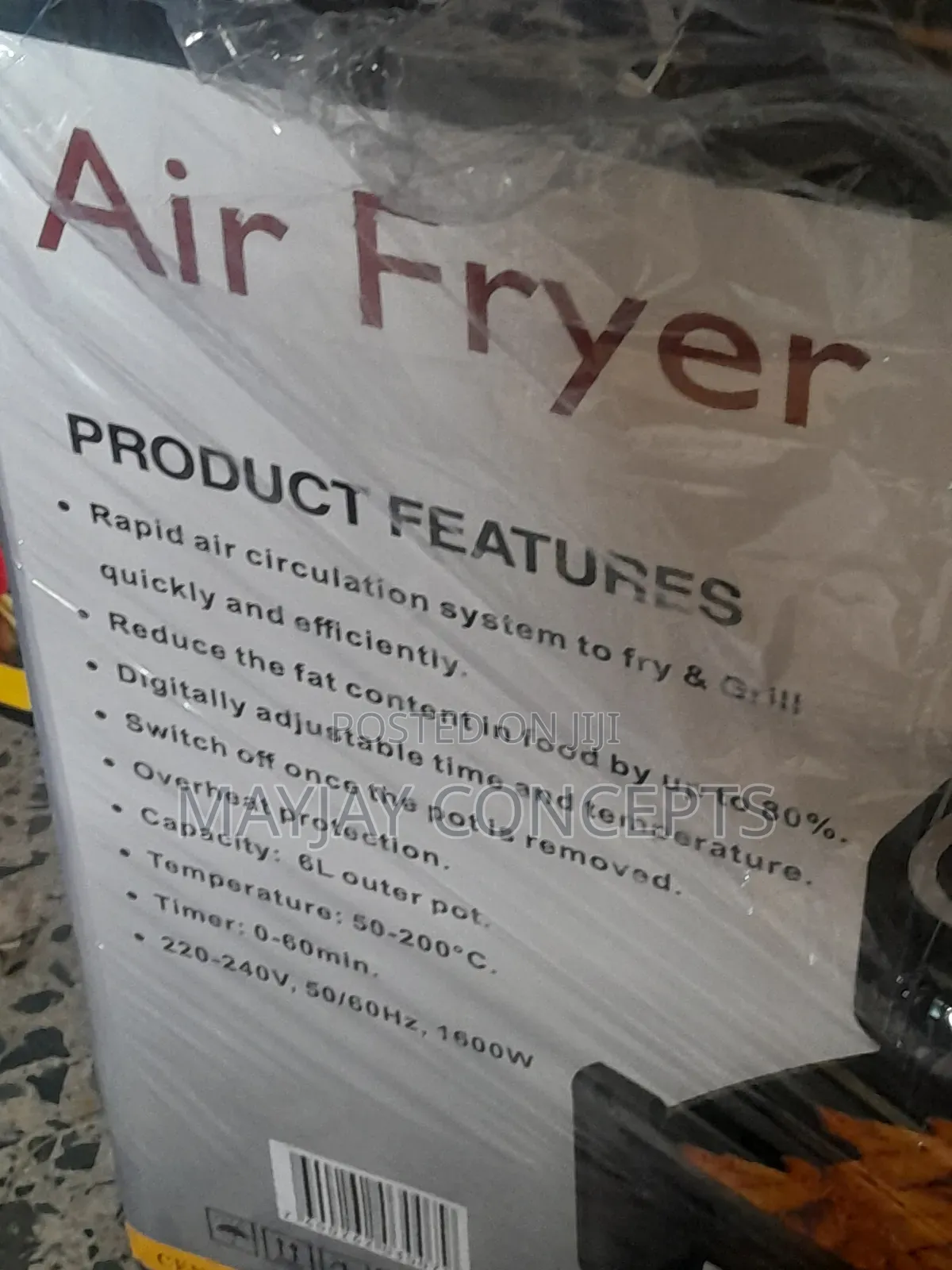 Century 6litres Airfryer With Digital Touch Screen-Fry Grill