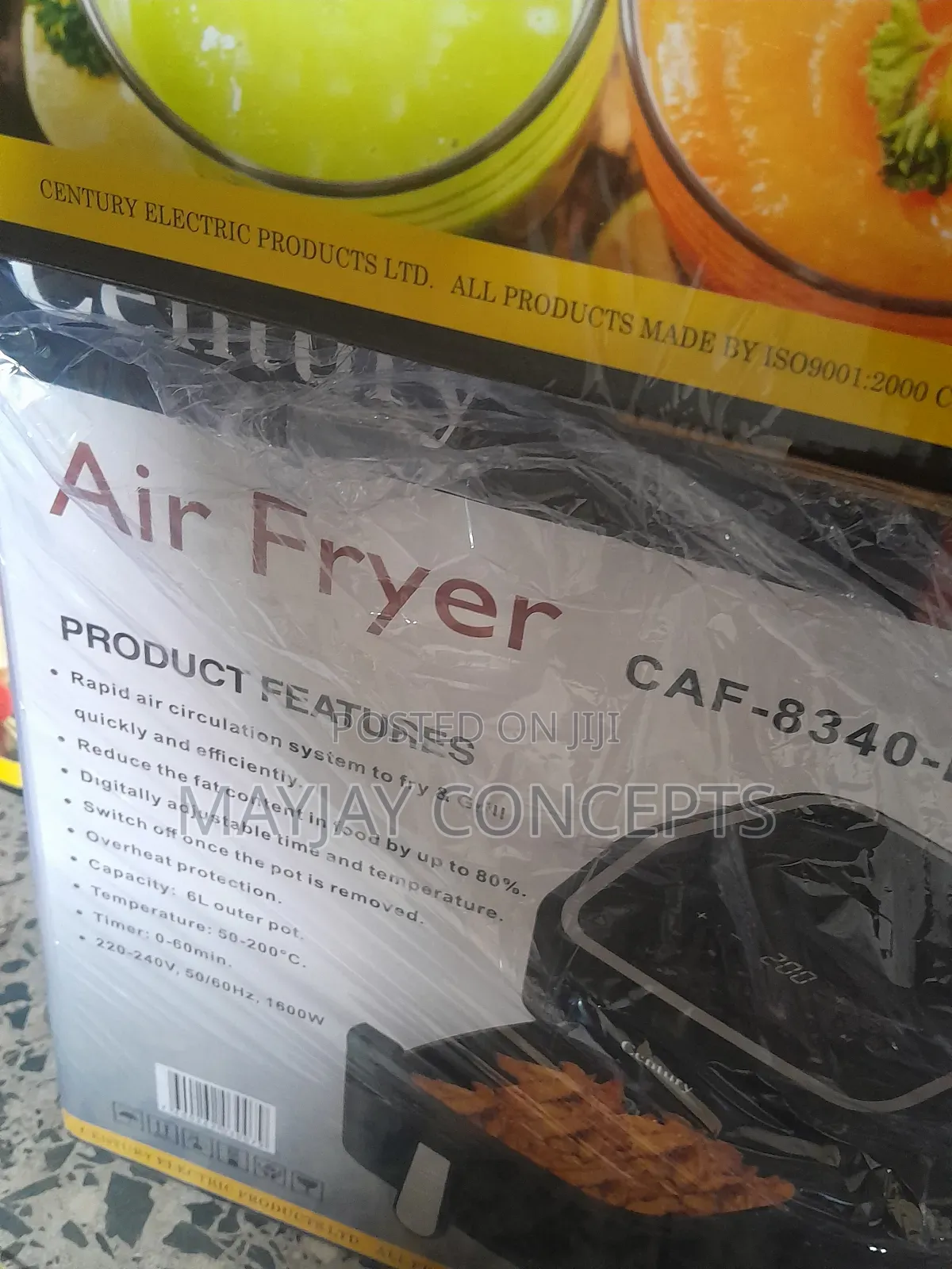 Century 6litres Airfryer With Digital Touch Screen-Fry Grill