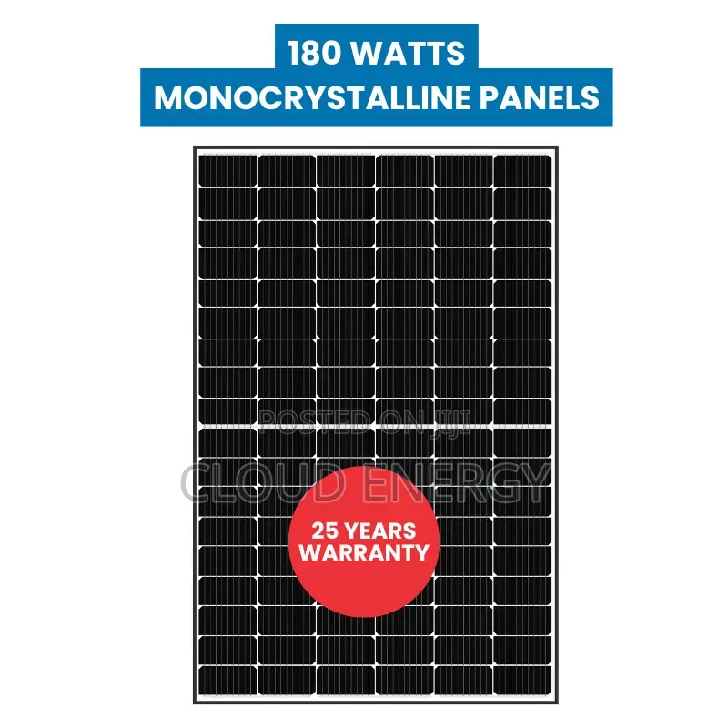180 Watts Monocrystalline Half Cell Solar Panel