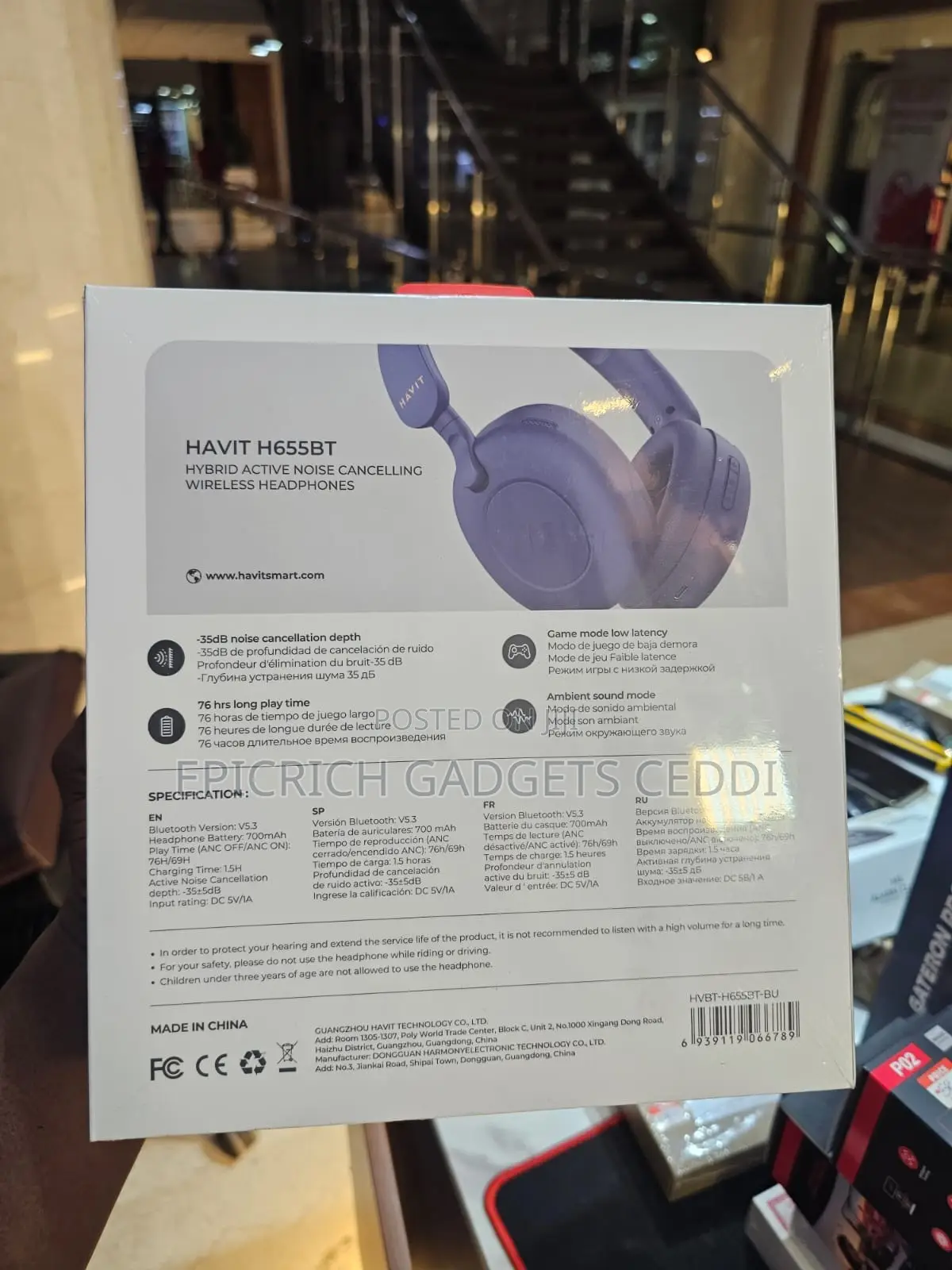 Havit Hybrid Active Noise Cancelling Headphone