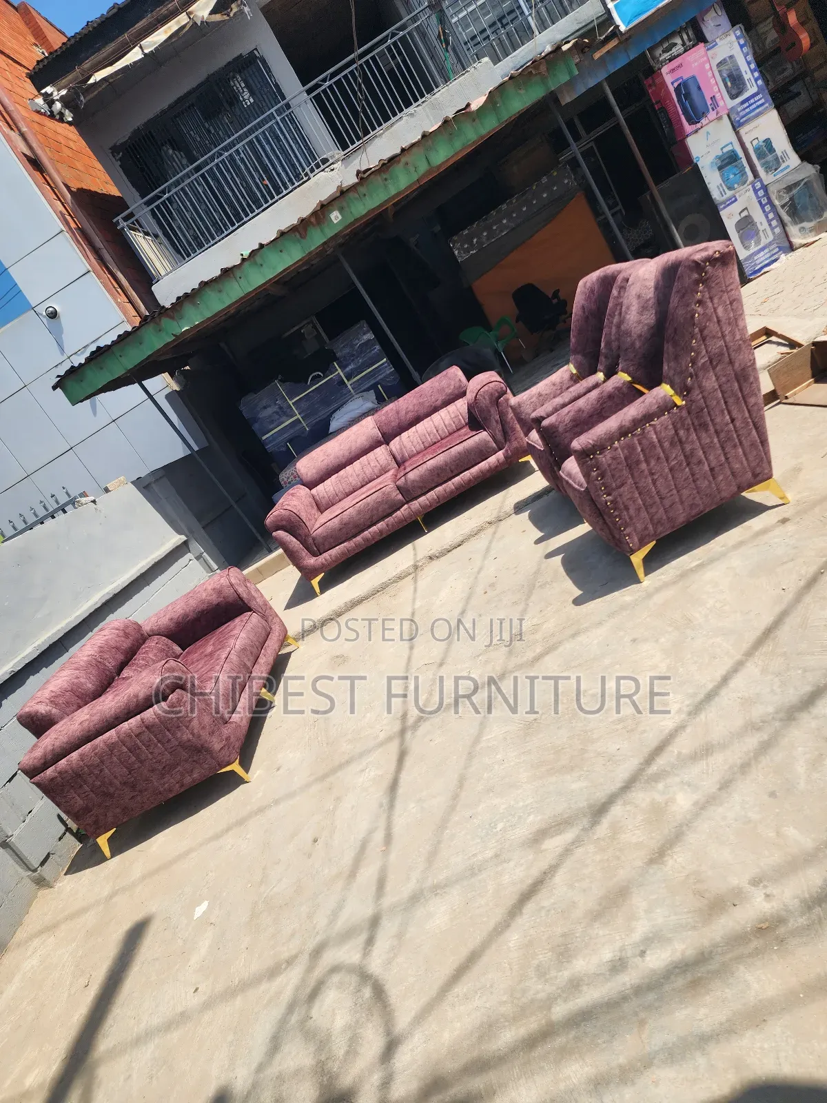 Brown Coloured Set of Chairs.
