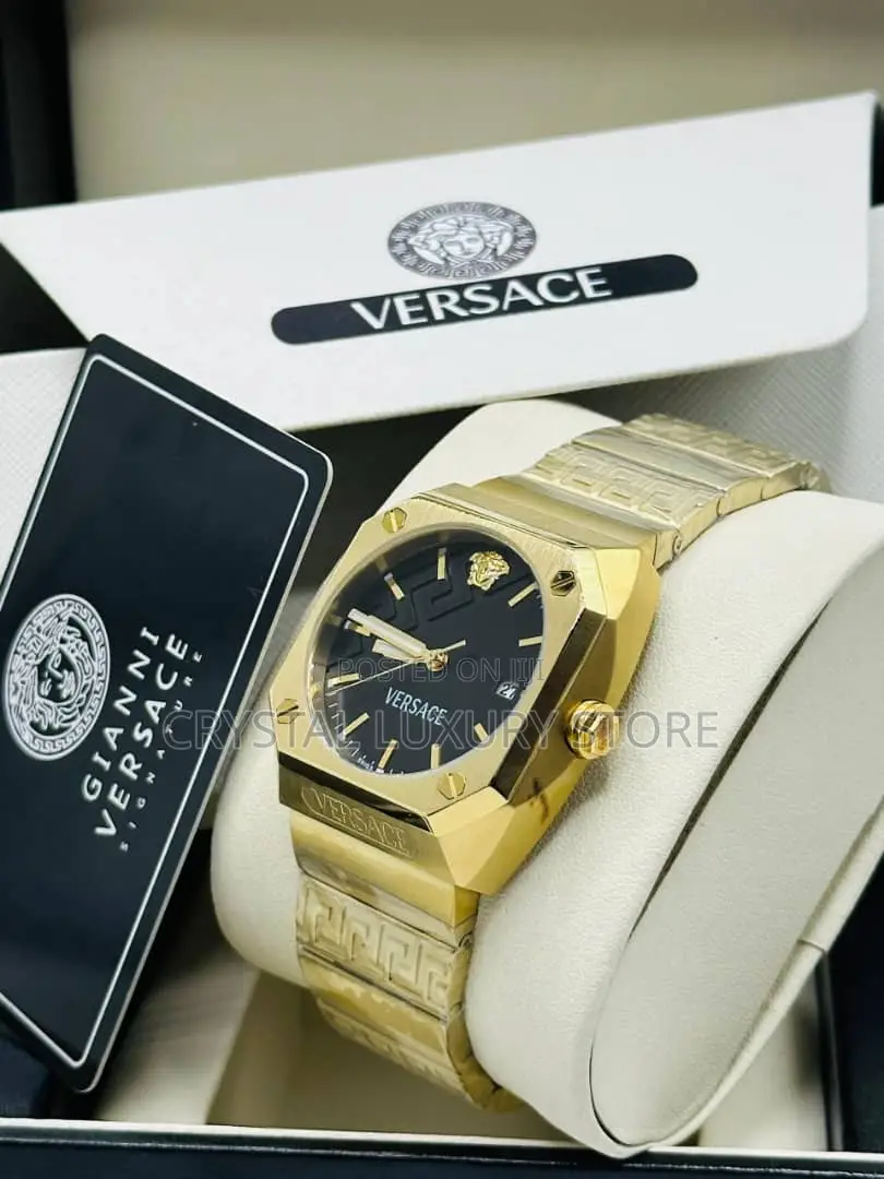 Versace Quality Luxury Men Chain Strap Wristwatch