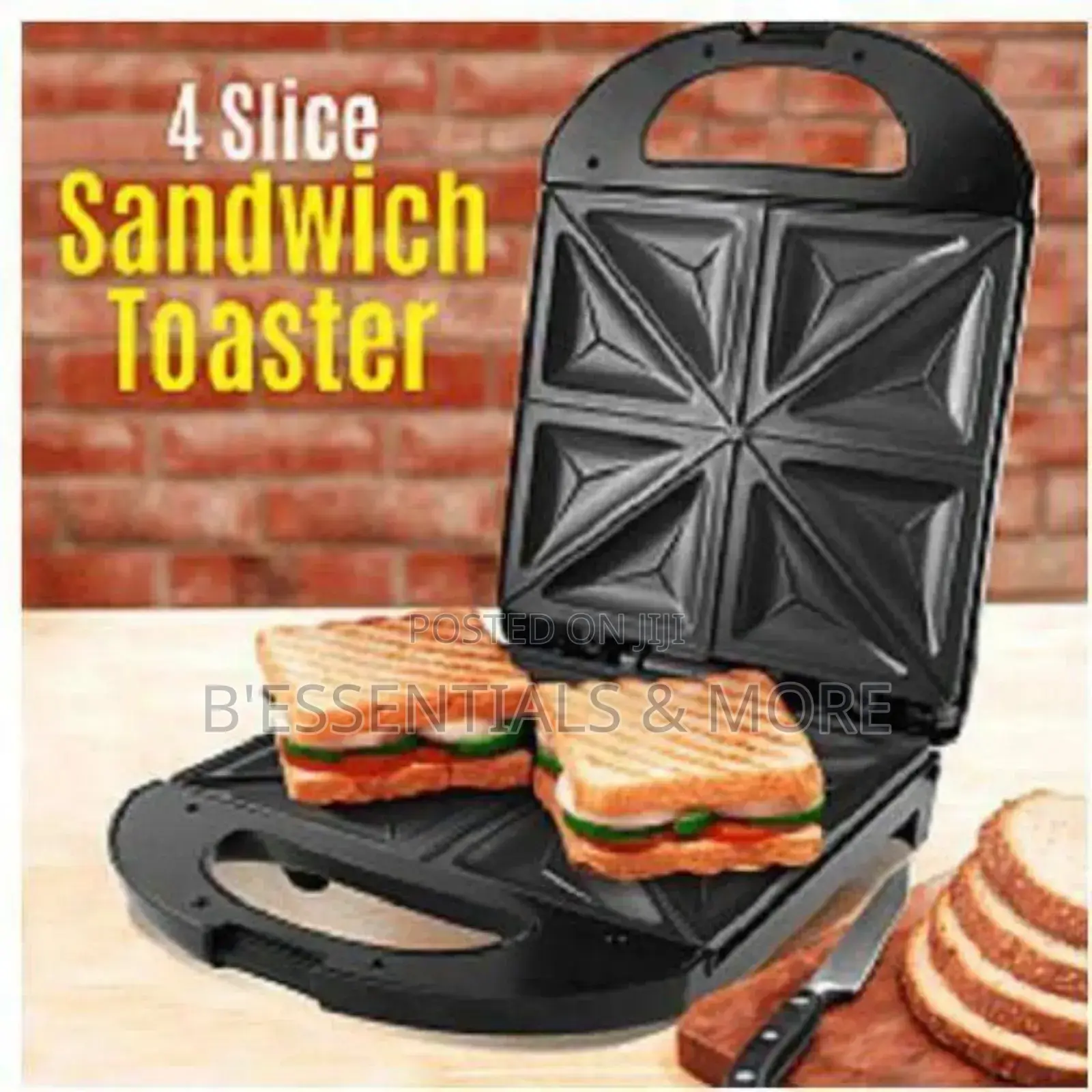 4 Face Sandwich Maker Stainless Top