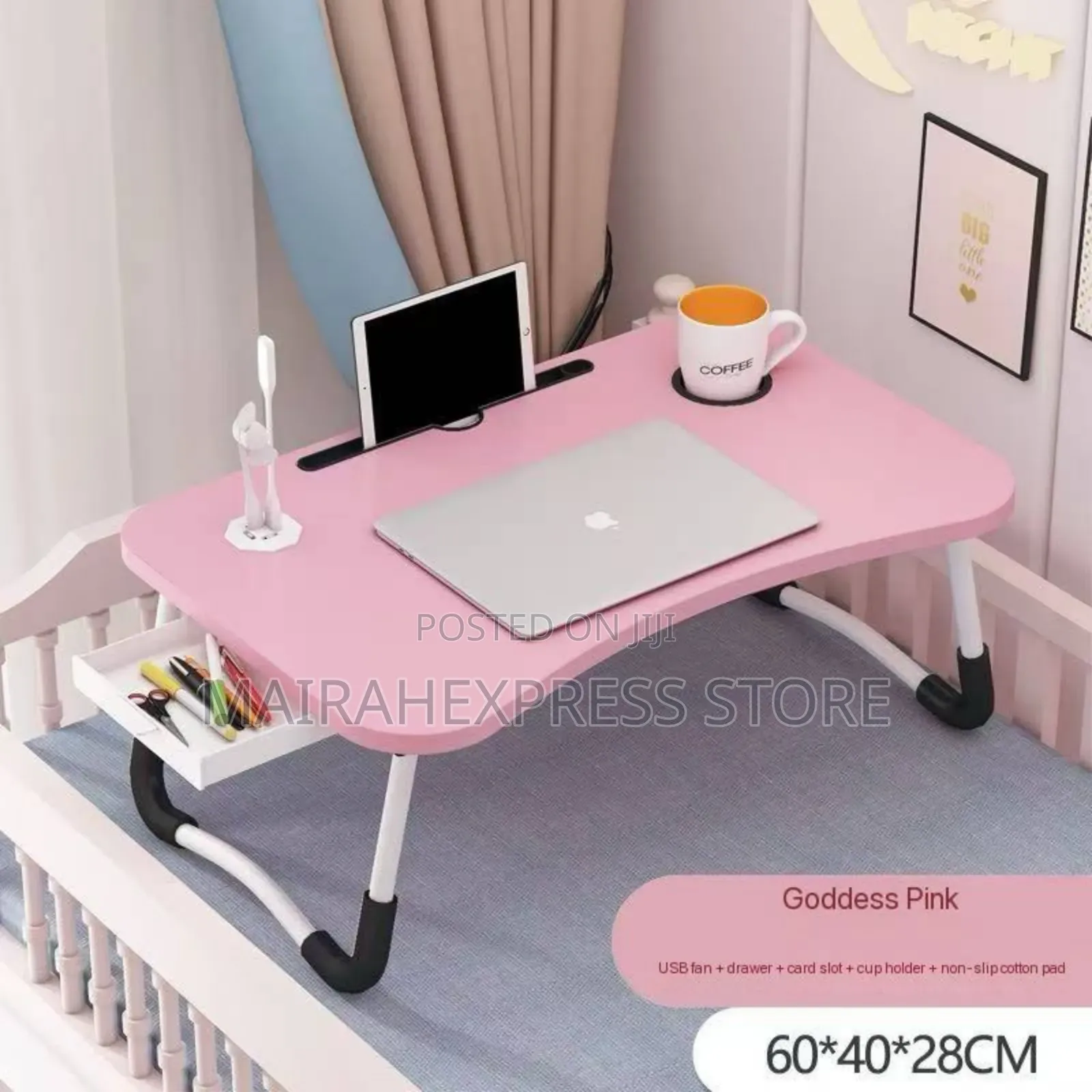 Multipurpose Table With Drawer + Duck Stand + Cup Holder
