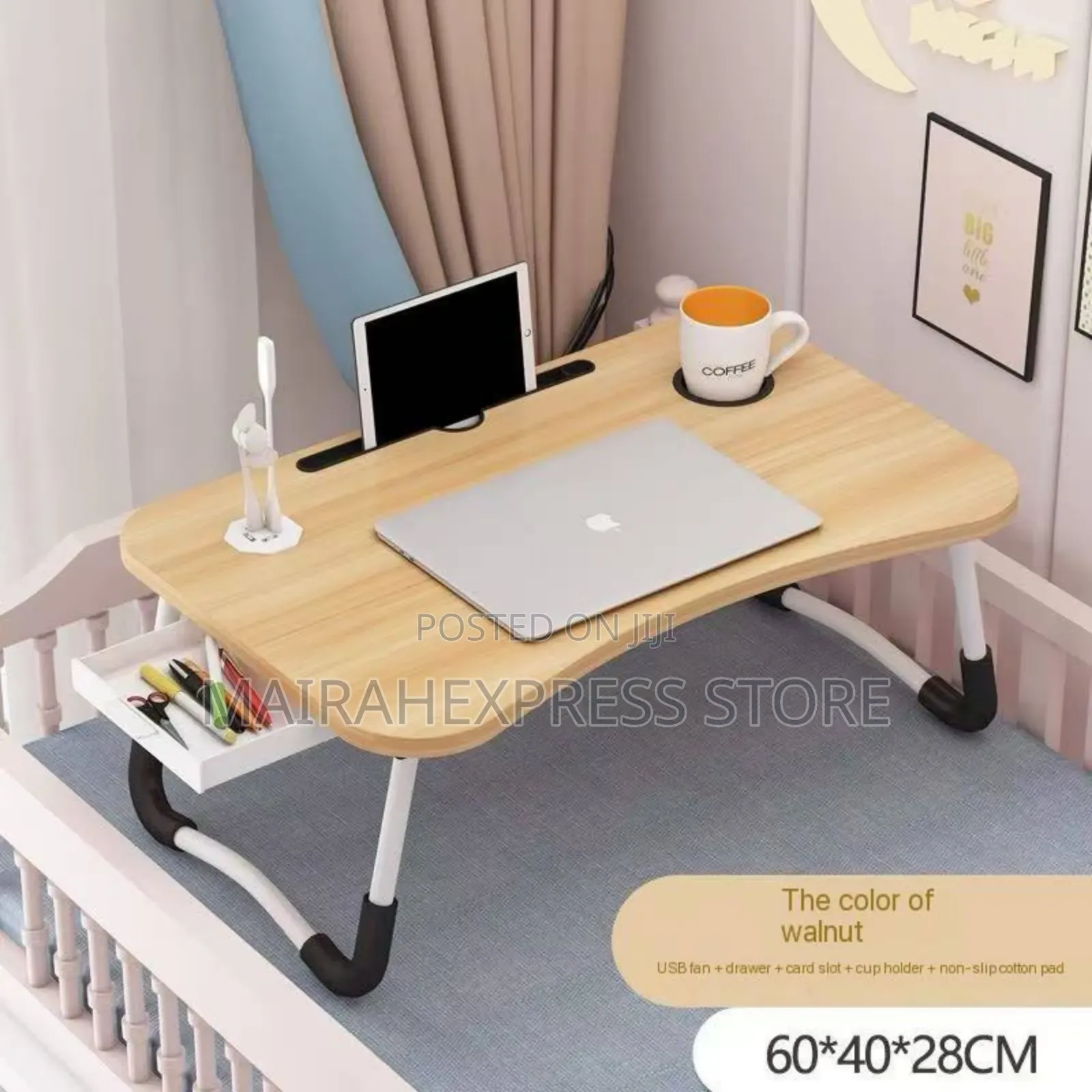 Multipurpose Table With Drawer + Duck Stand + Cup Holder