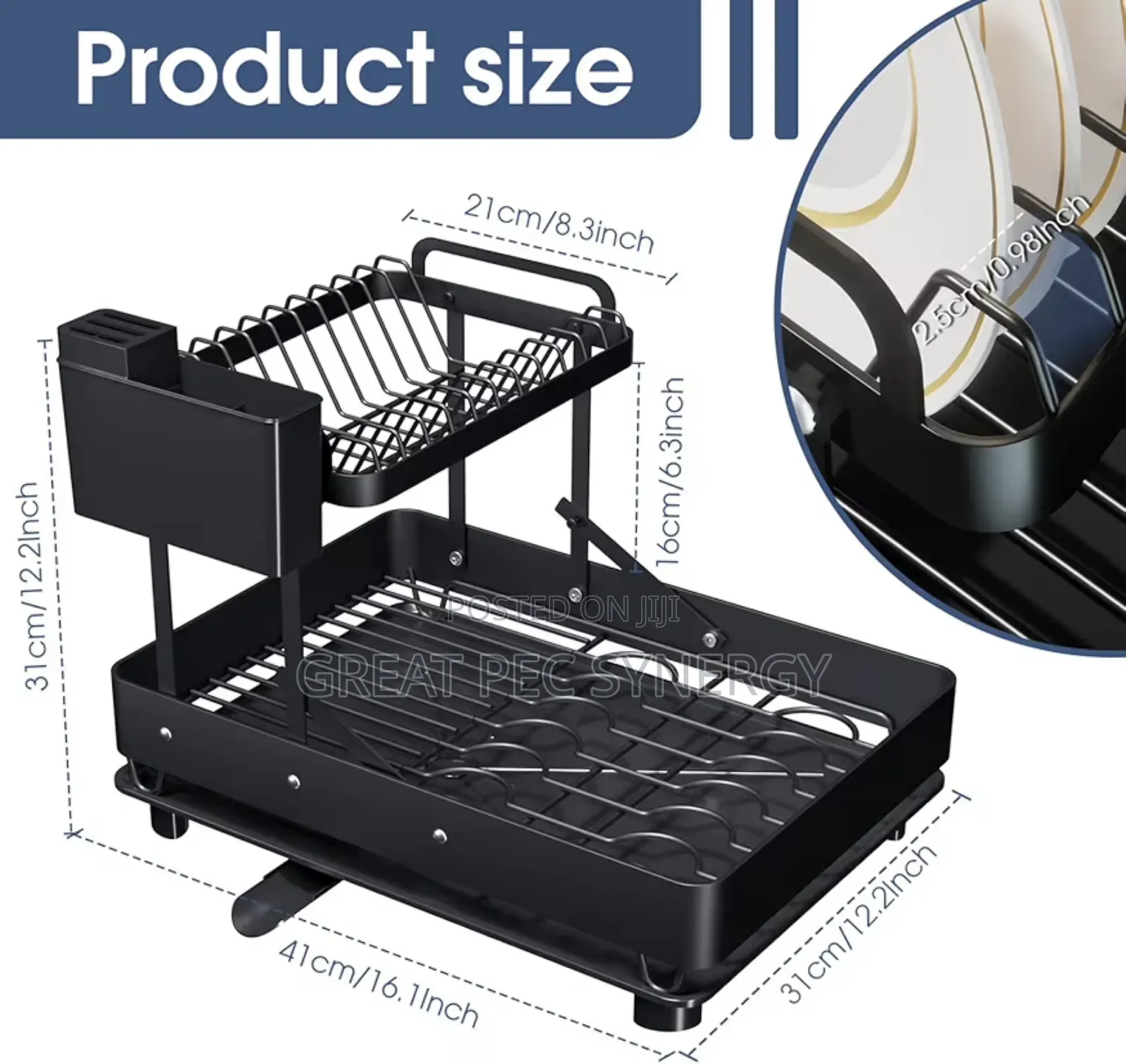 3 Layers Pure Stainless Steel Dish Drainer And Rack