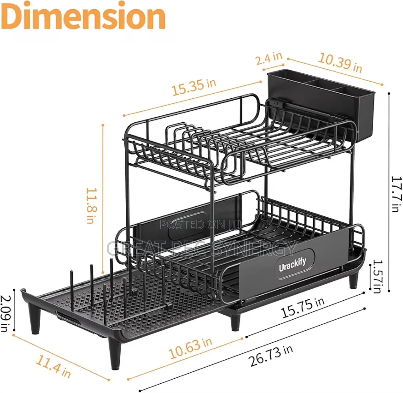 3 Layers Pure Stainless Steel Dish Drainer And Rack