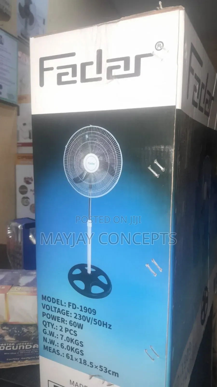18" Fadar Double Ball Bearing Standing Fan- 100% Copper Coil