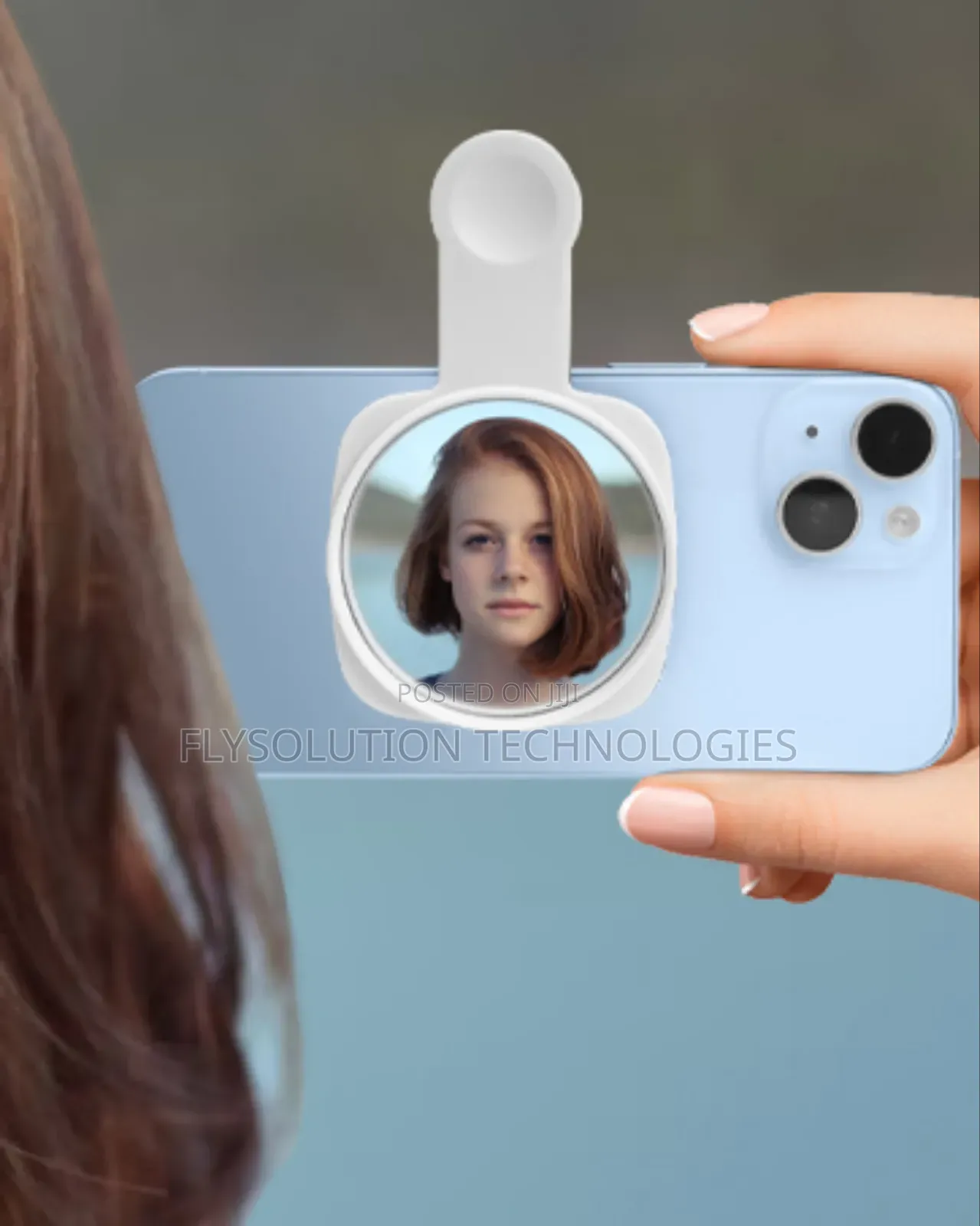 Clip-on Selfie Mirror for a Smartphones Rear Back Camera