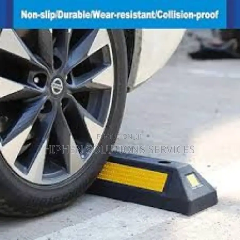 Rubber Wheel Block / Stop With Fixings