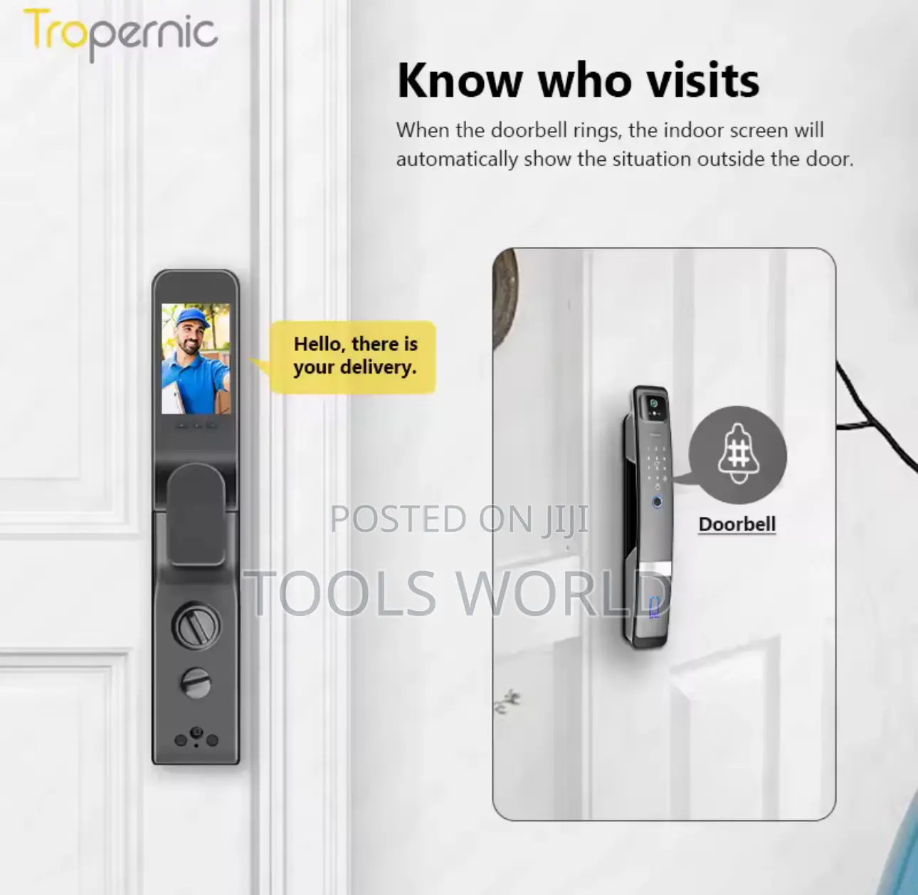 Smart Door Lock – Face Id Fingerprint Eye Scanner Tuya Wifi