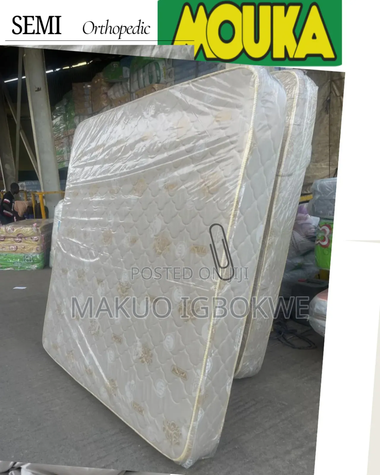 [On] Executive Semi Orthopedic Mouka 6/6 by 8 [+5yrs Warranty.An