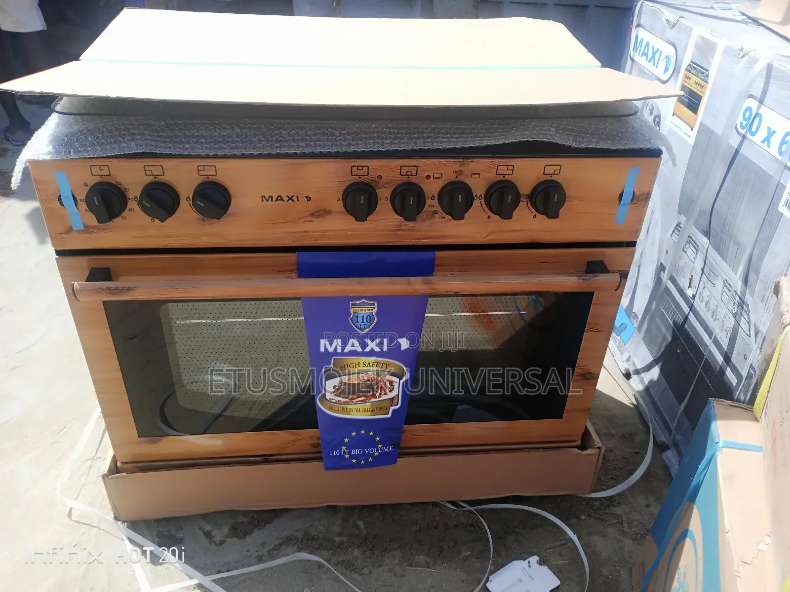 Maxi 6burners 4gas +2electric Standing Oven