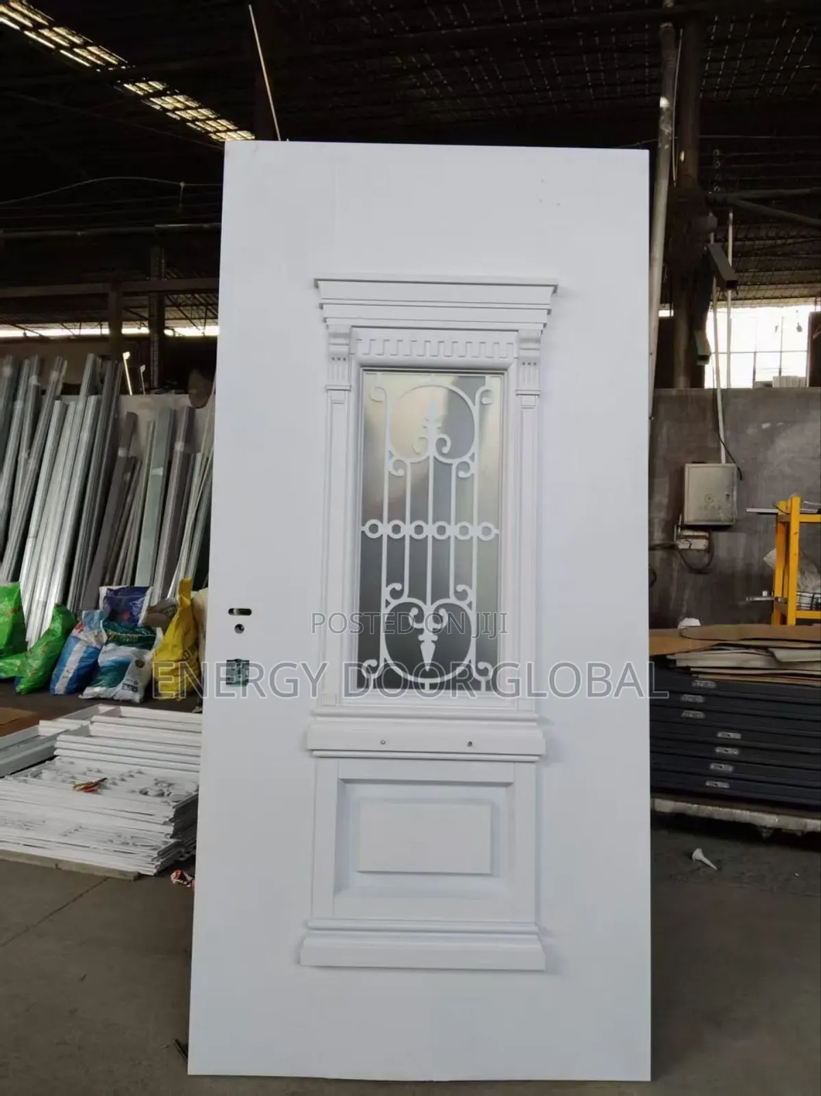 4ft Singleleaf Galvanized Steel Door With Glass